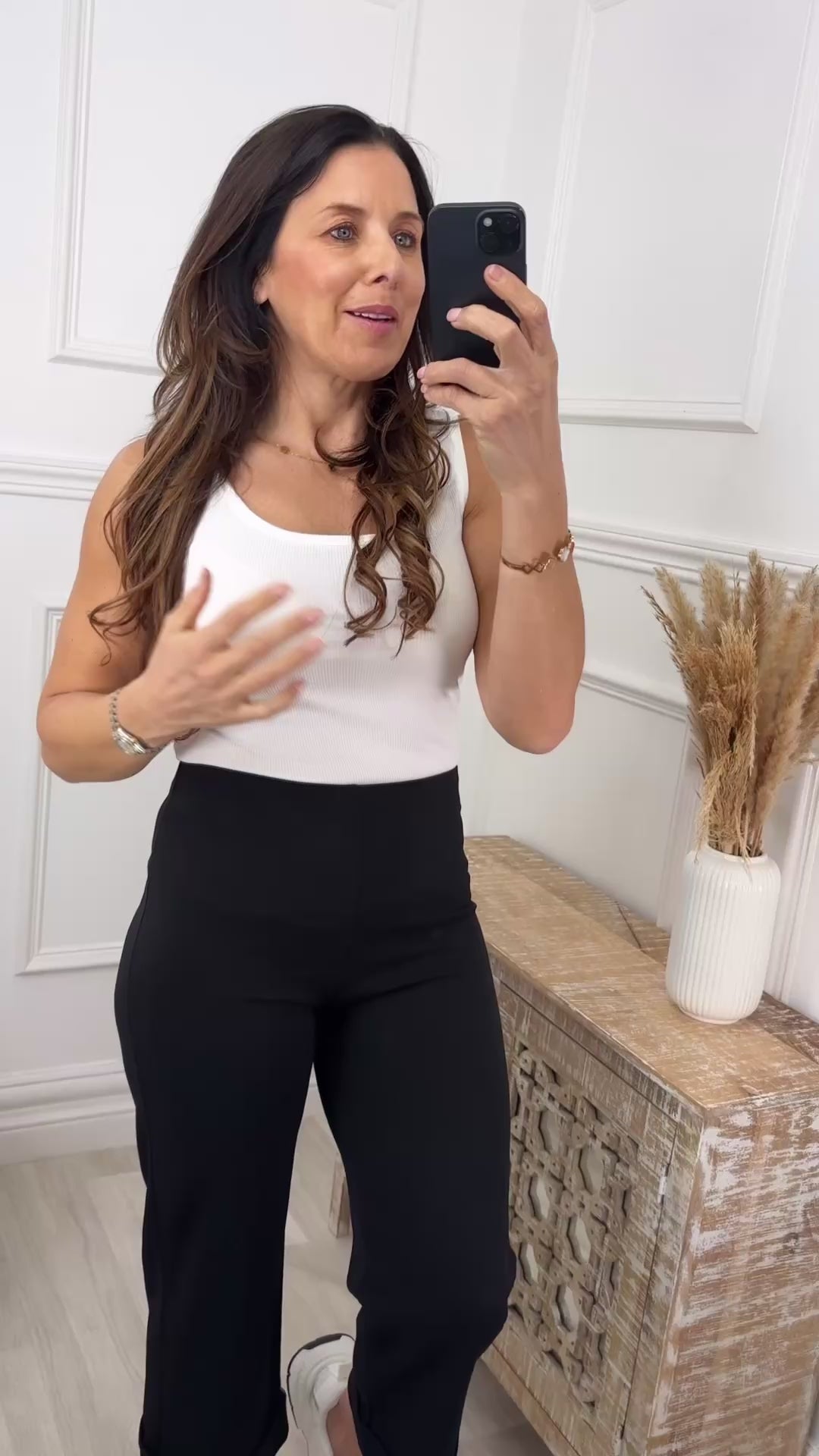 Novah Black Straight Leg Trousers