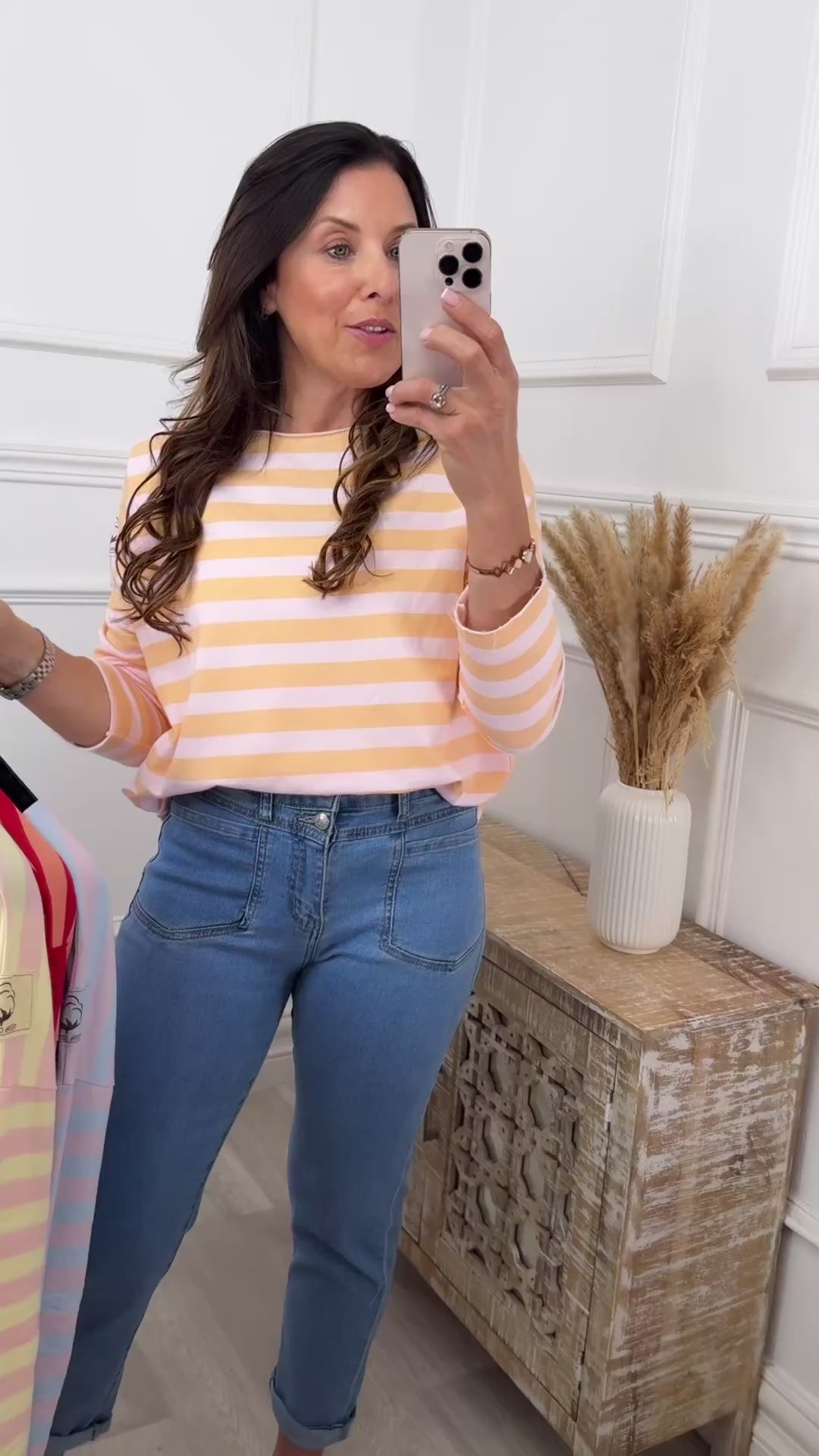 Dakota Orange Stripe Top