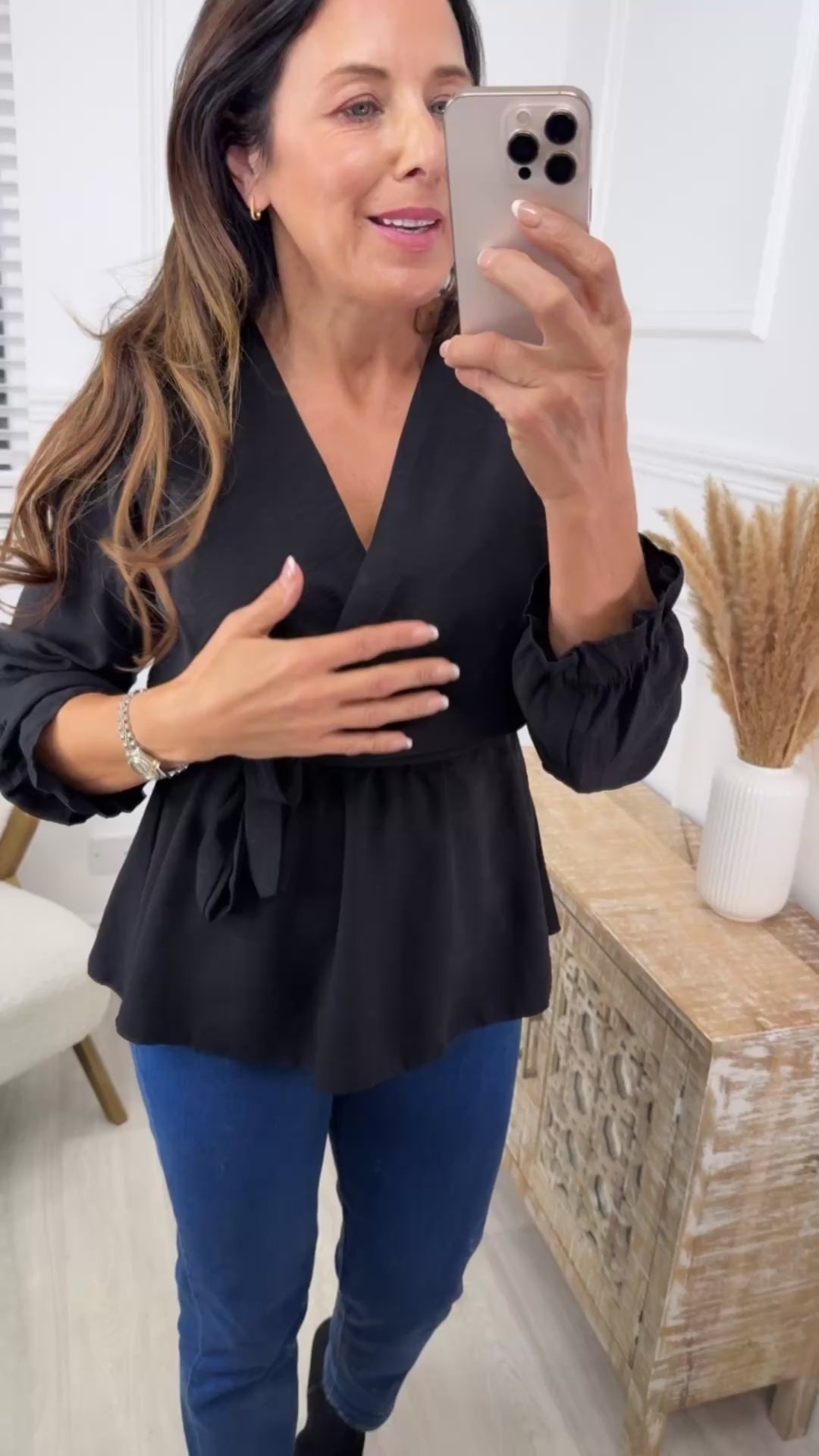 Marcel Black Wrap Blouse