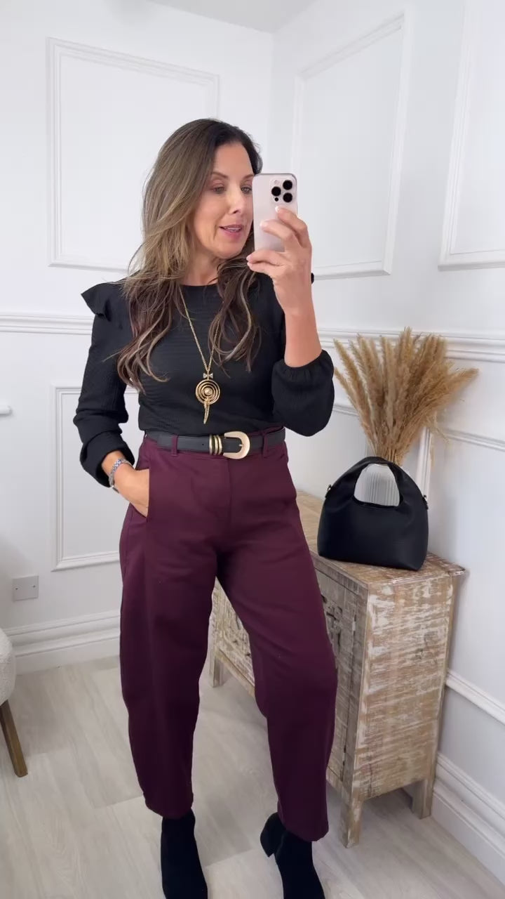 Phoebe Black Necklace Top