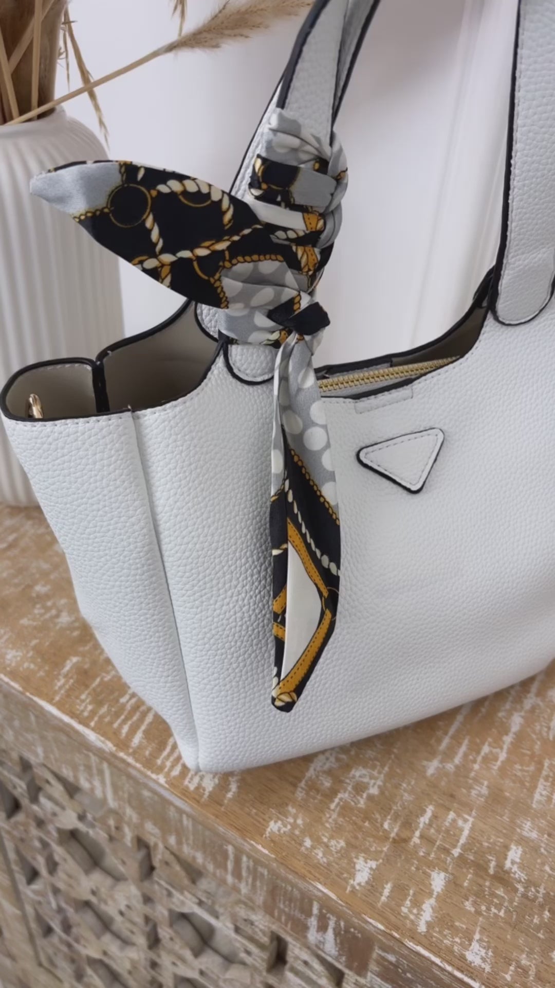 Lilit White Satchel Bag
