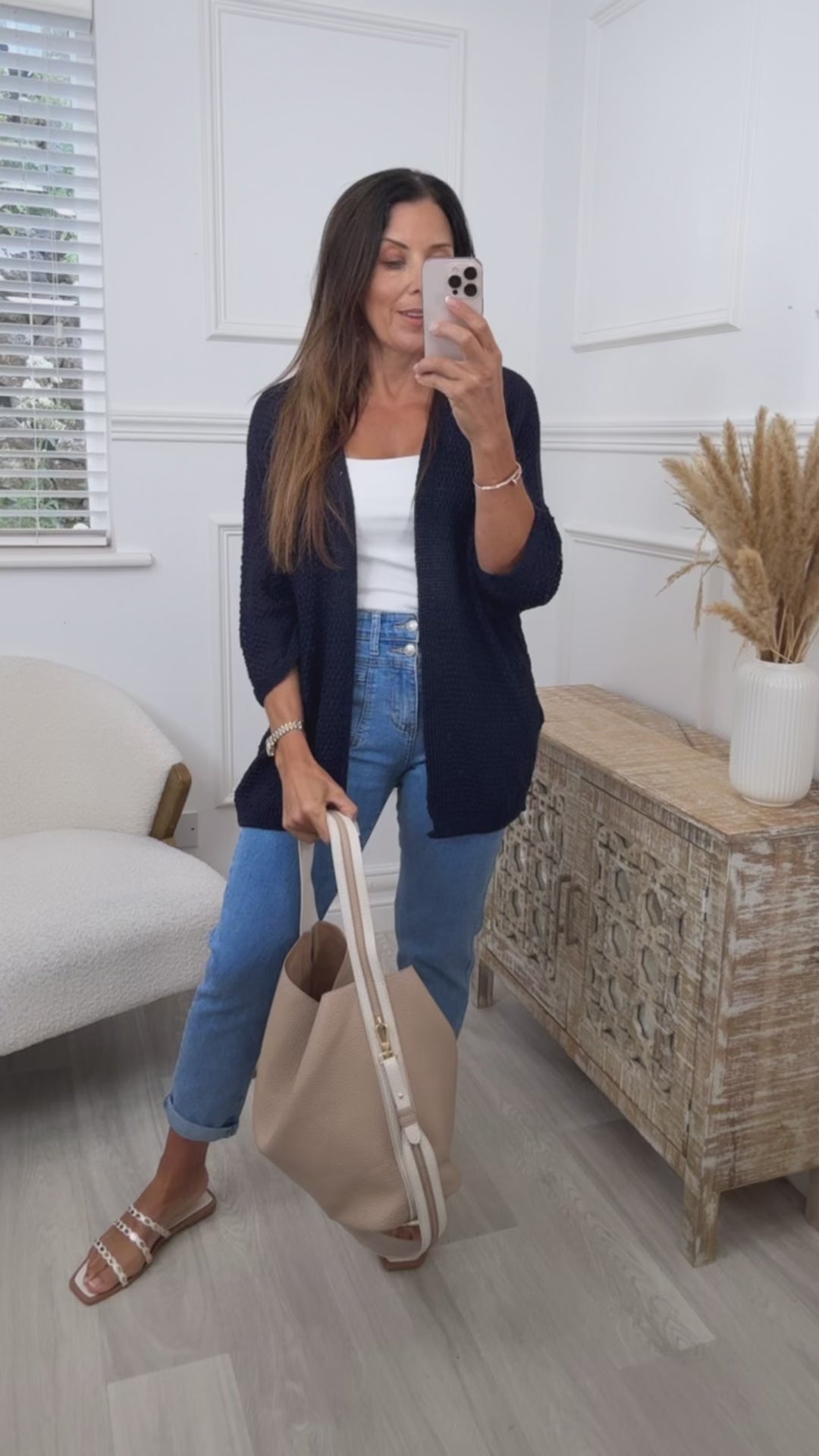 Clara Navy Knit Cardigan