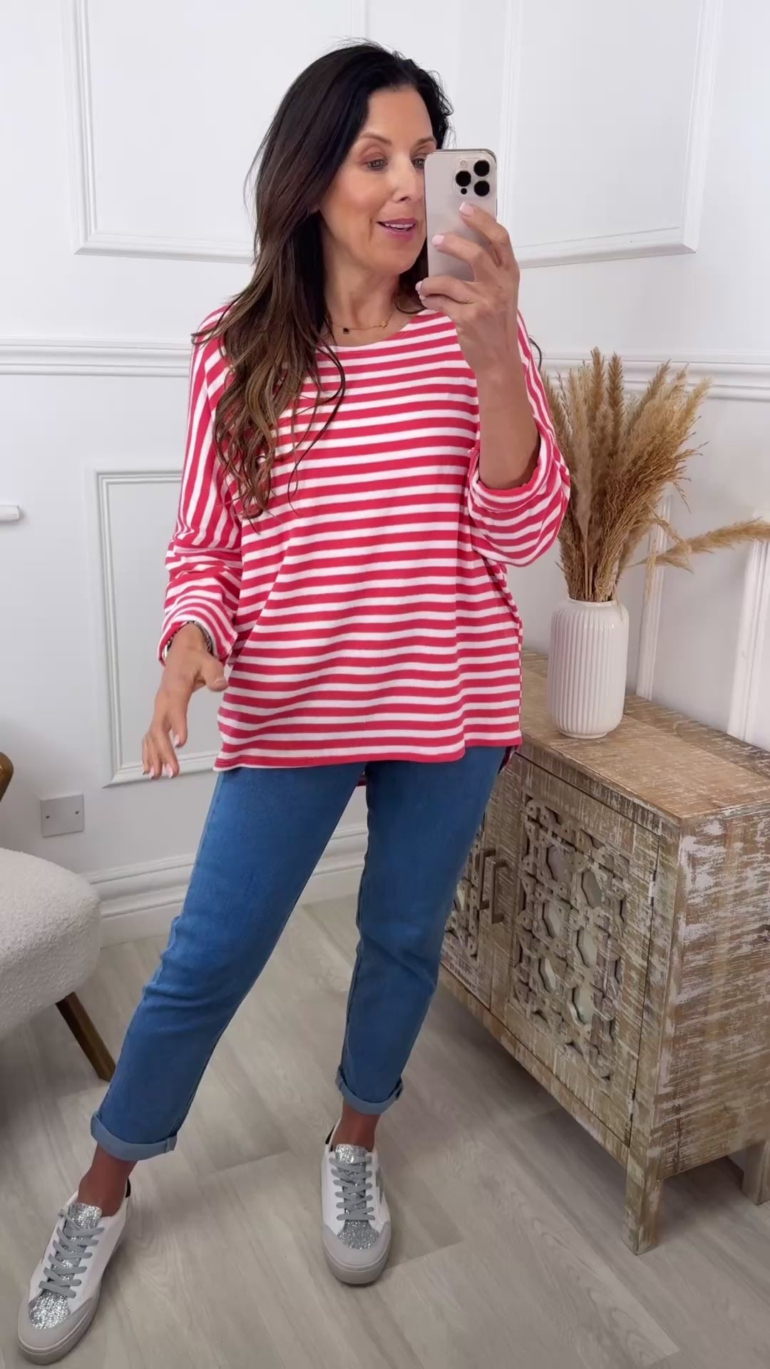Francine Fuchsia Striped Top