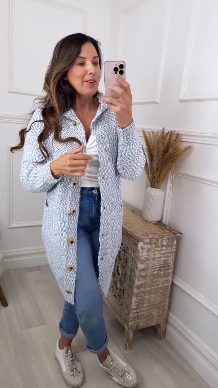 Harper Royal Blue Button Cardigan