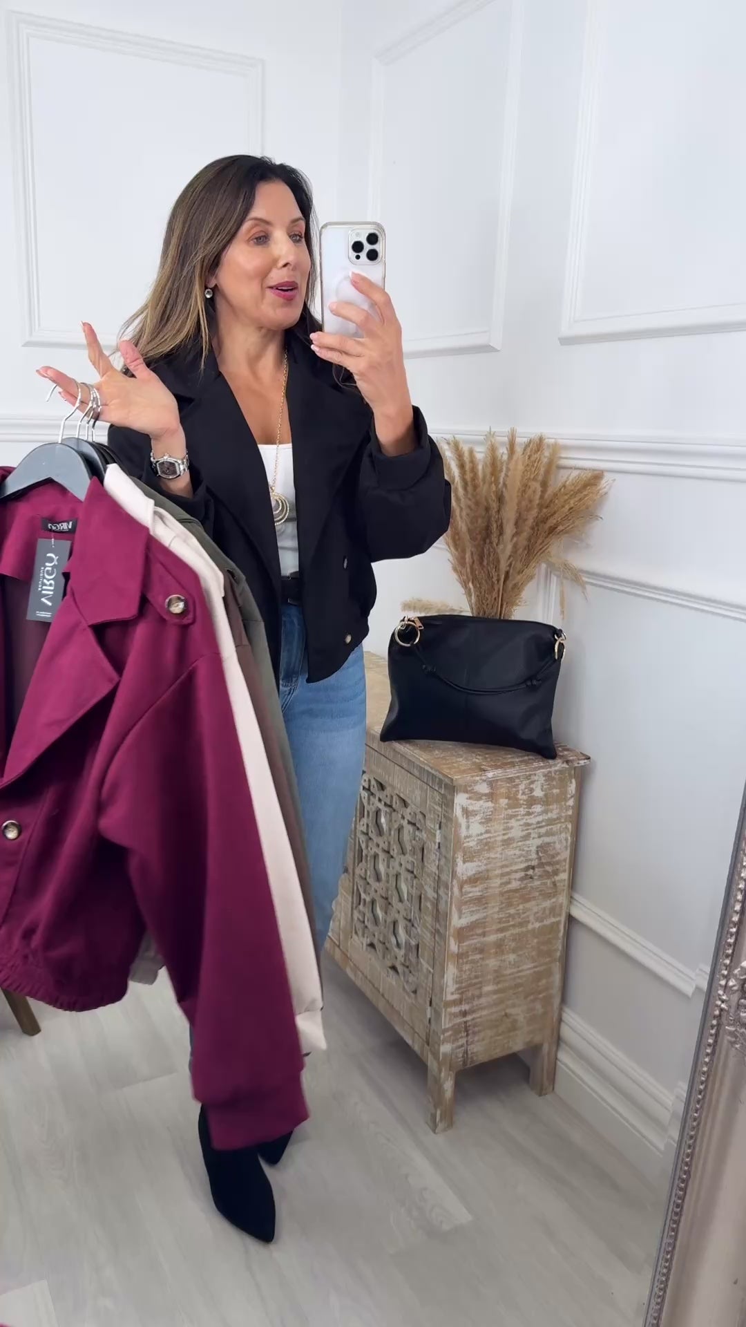 Charlotte Black Suedette Jacket