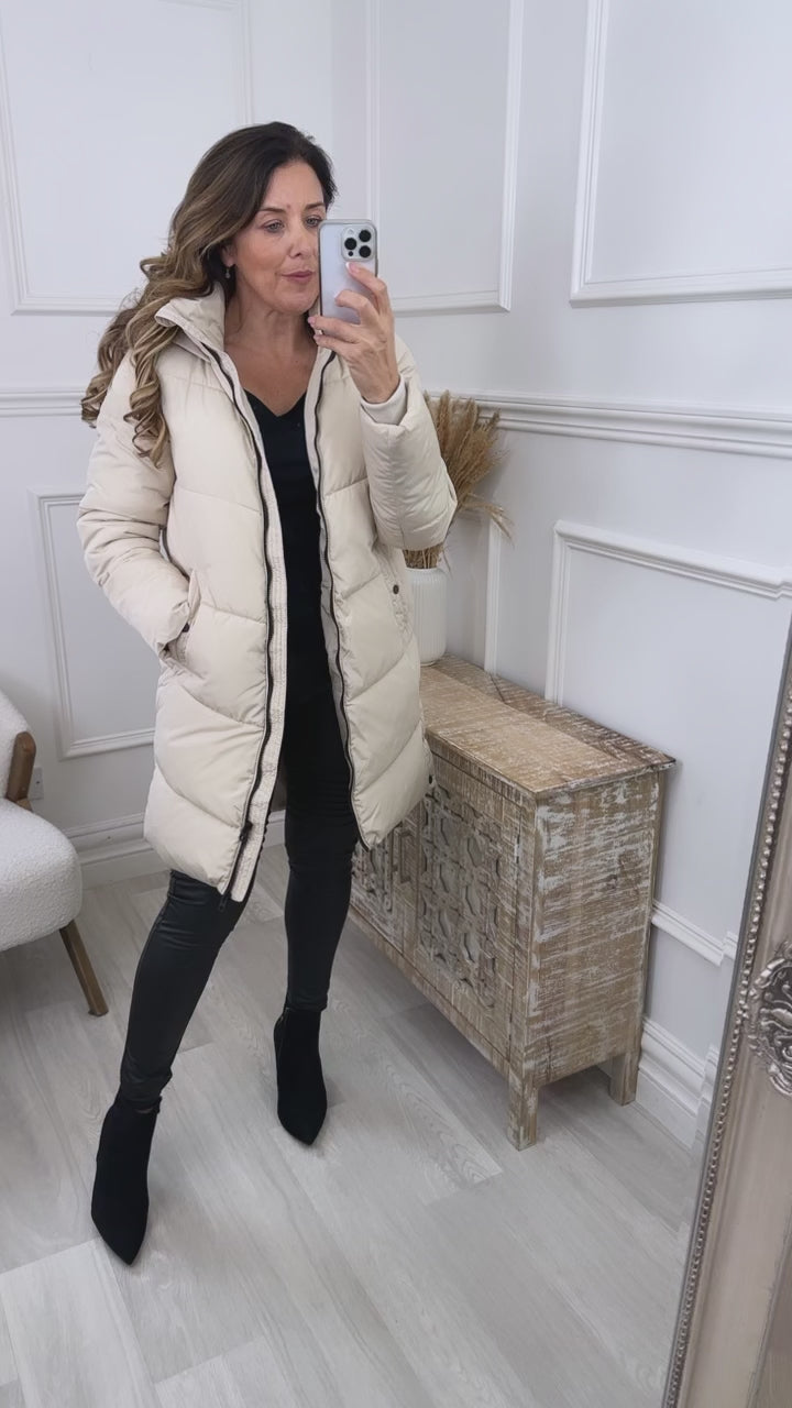 Halsey Oatmeal Puffer Coat