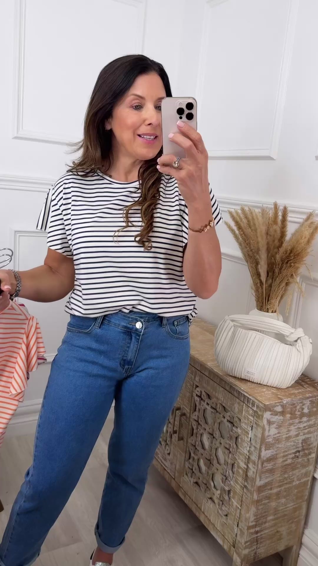 Shandel Navy Stripe Top