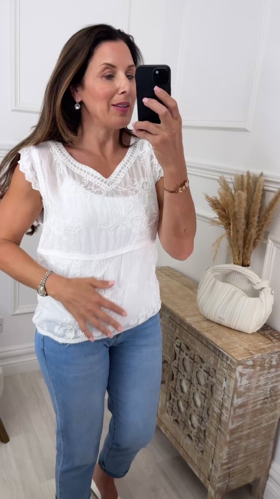 Frankie White Frilled Top