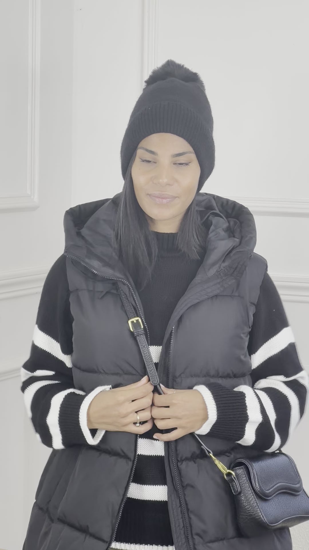 Cordelia Black Hooded Sweater