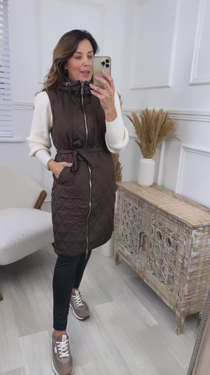 Ellen Brown Diamond Quilted Gilet