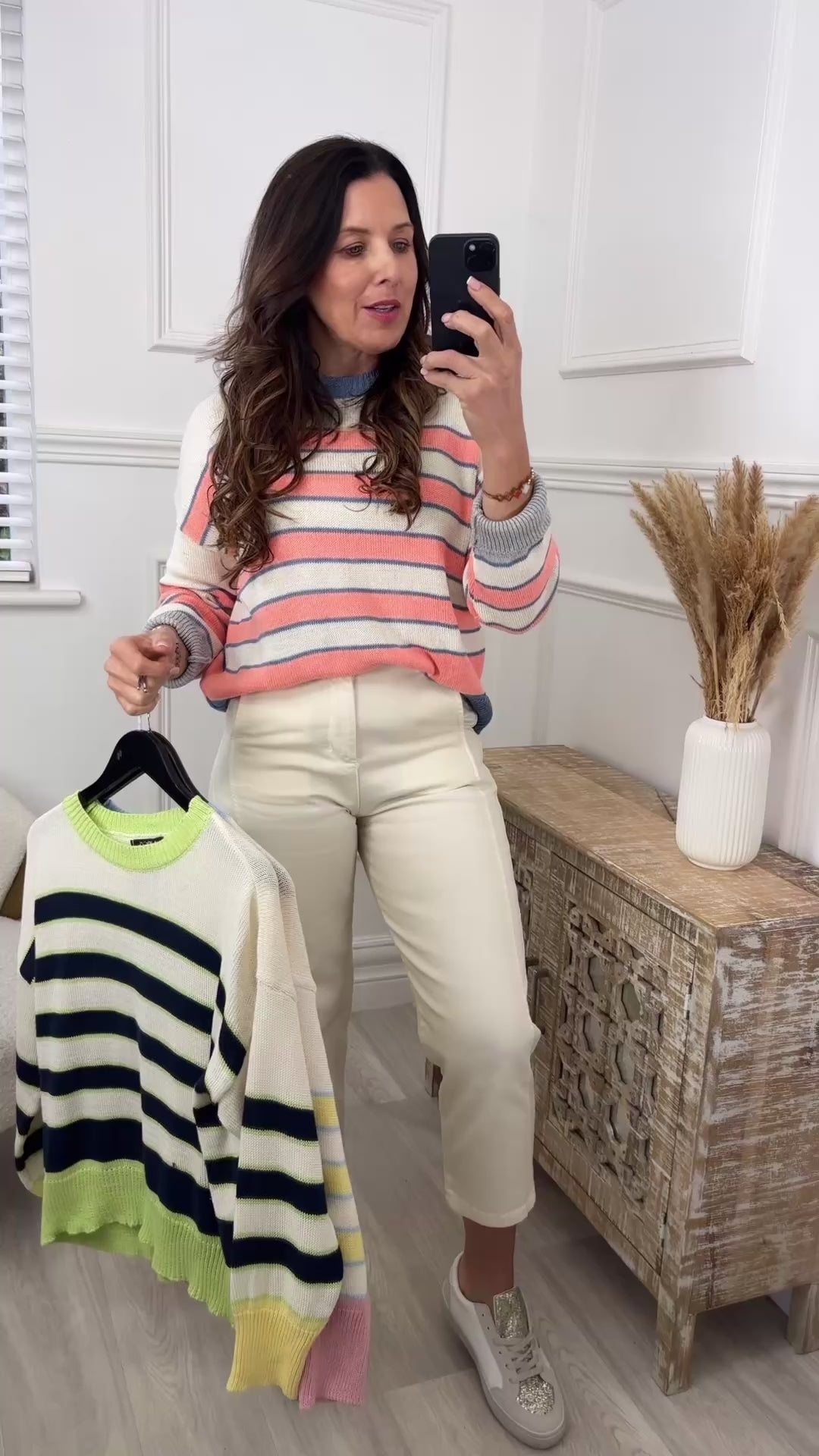 Penelope Peach Stripe Jumper