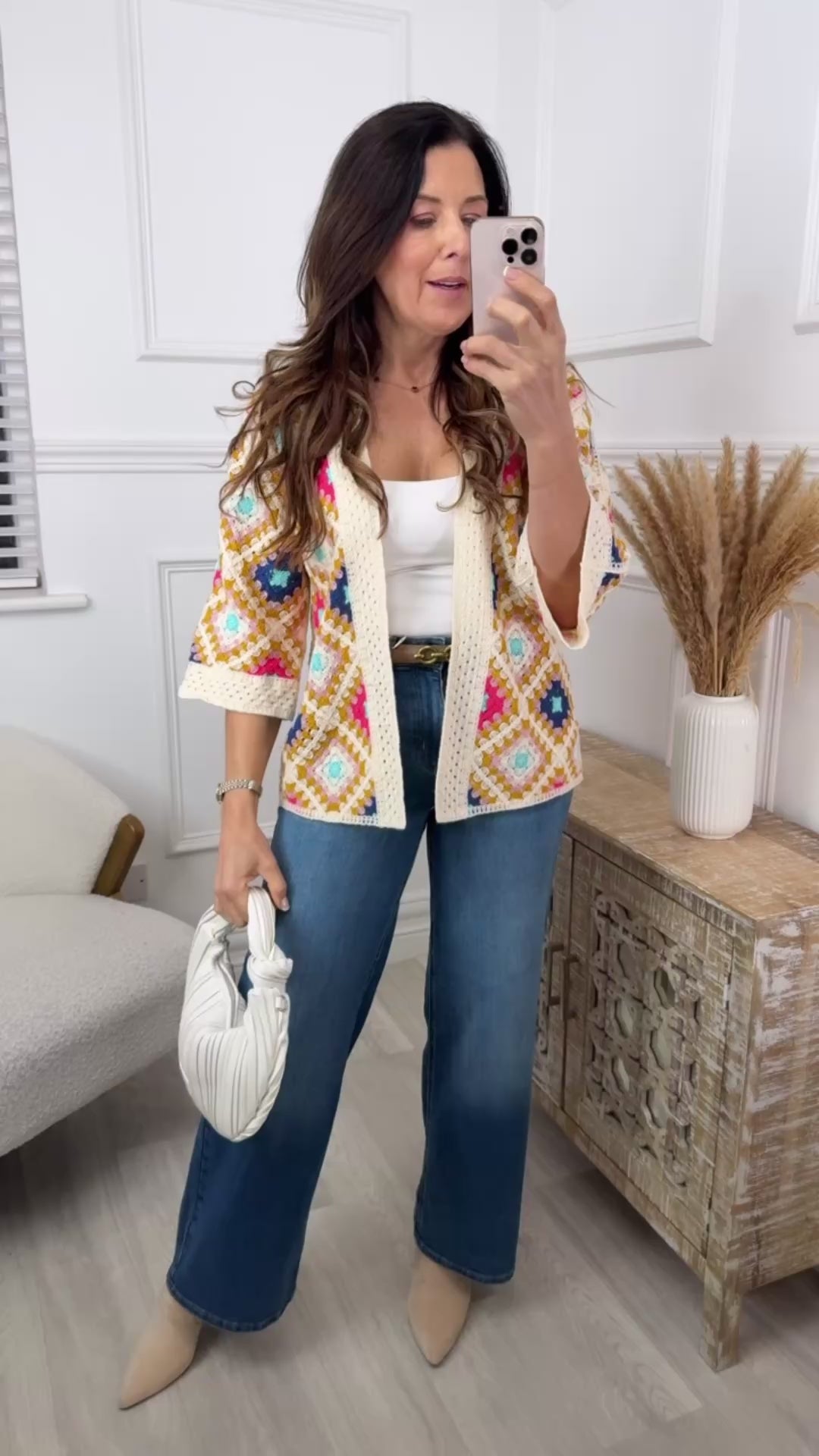 Kym Mustard Crochet Knit Cardigan