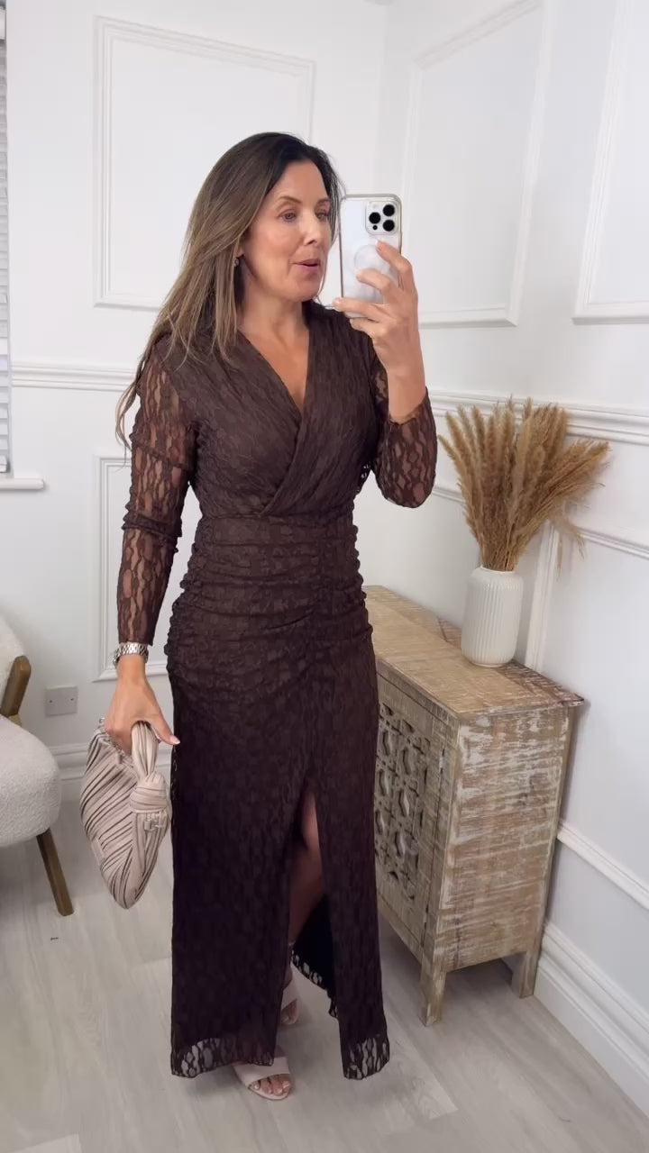 Vanessa Brown Maxi Dress