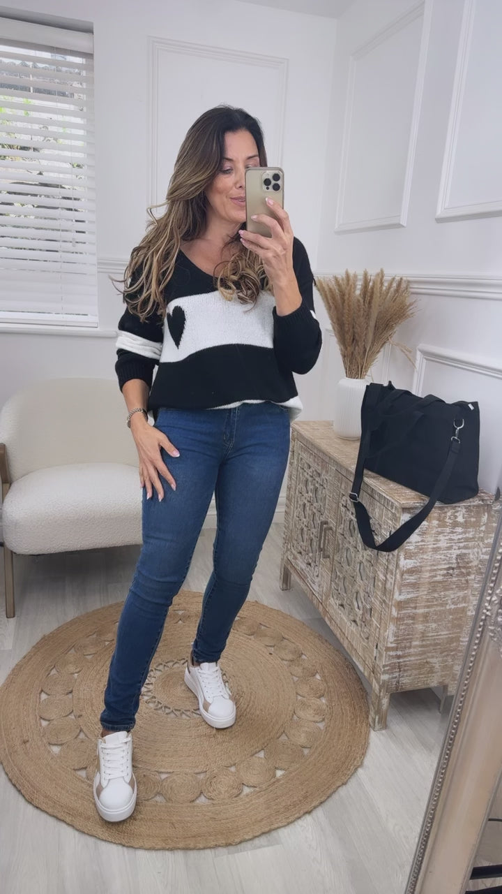 Marsali Black Heart Jumper
