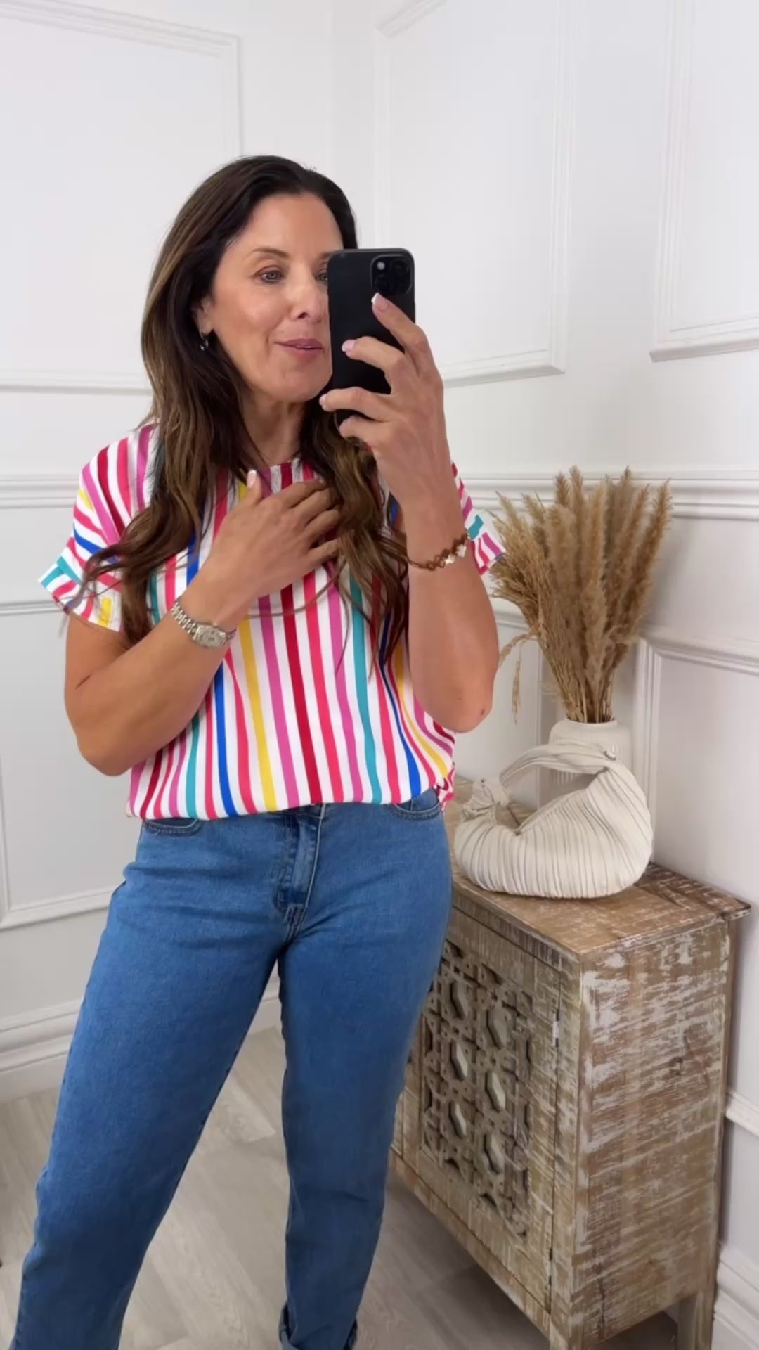 Camilla White Striped T-Shirt