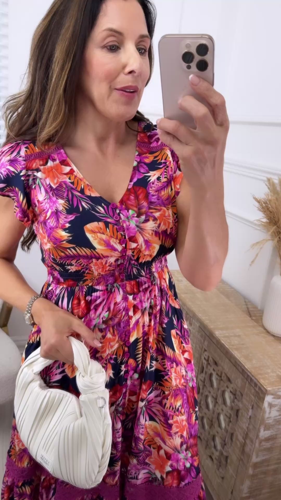 Lois Pink Floral Dress