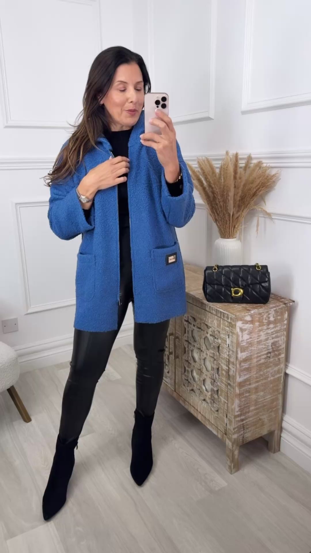 Kylie Denim Hooded Coatigan
