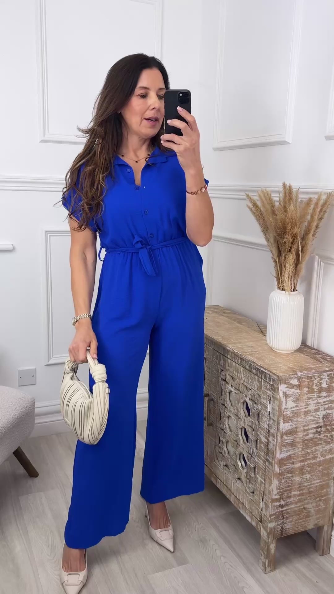 Gwenda Royal Blue Straight Leg Jumpsuit