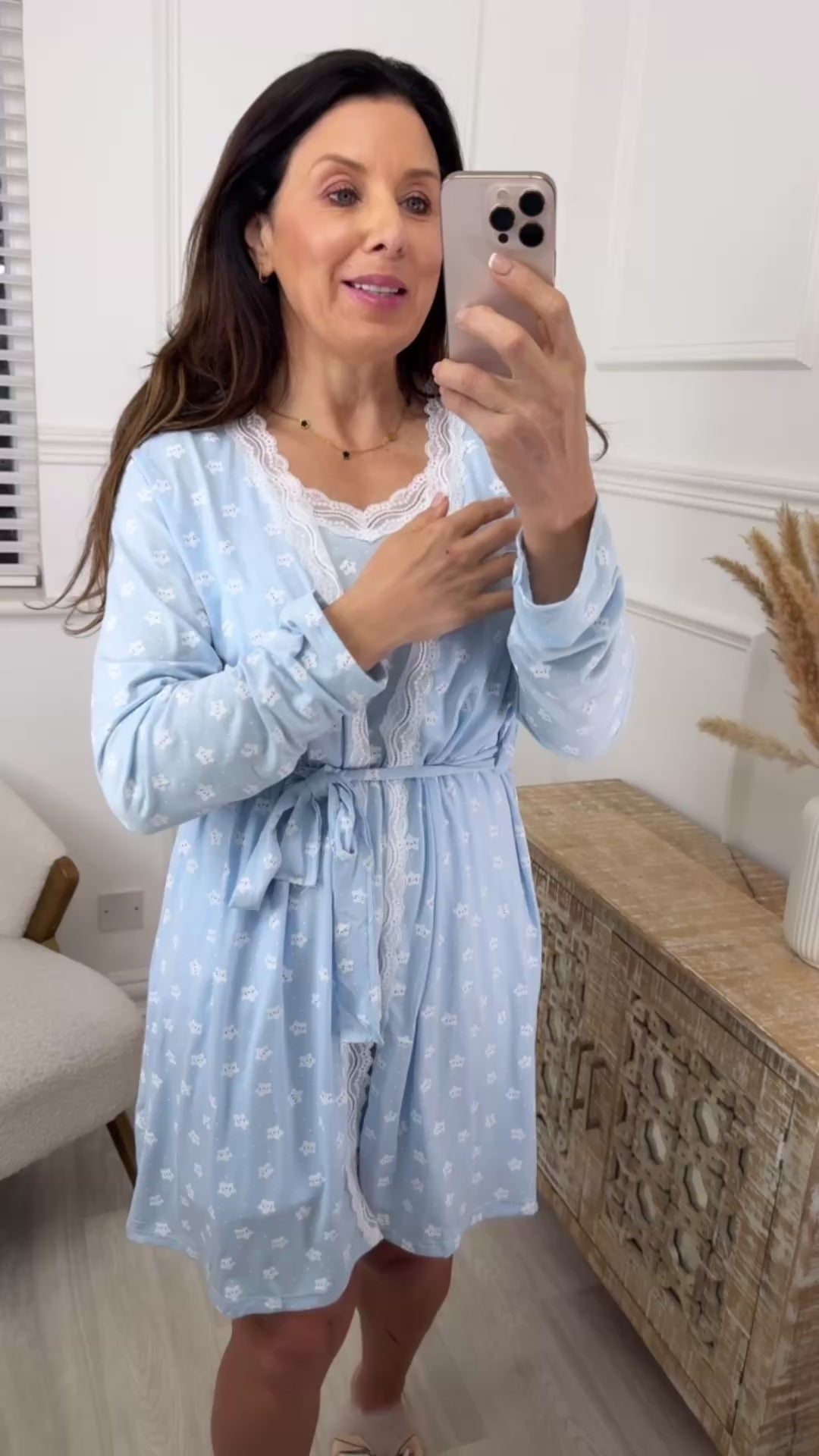 Thea Blue Three-Piece Set