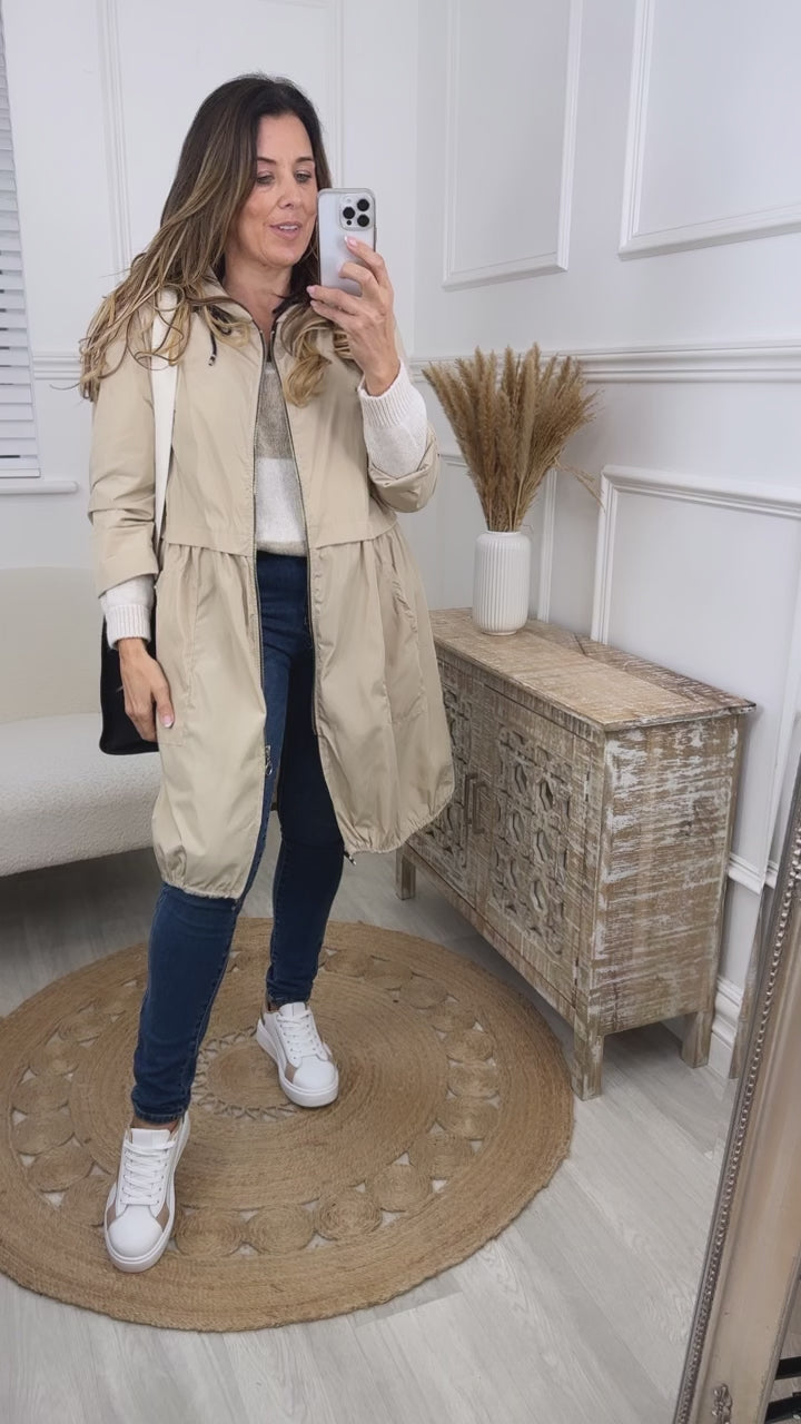Lennox Beige Rain Coat