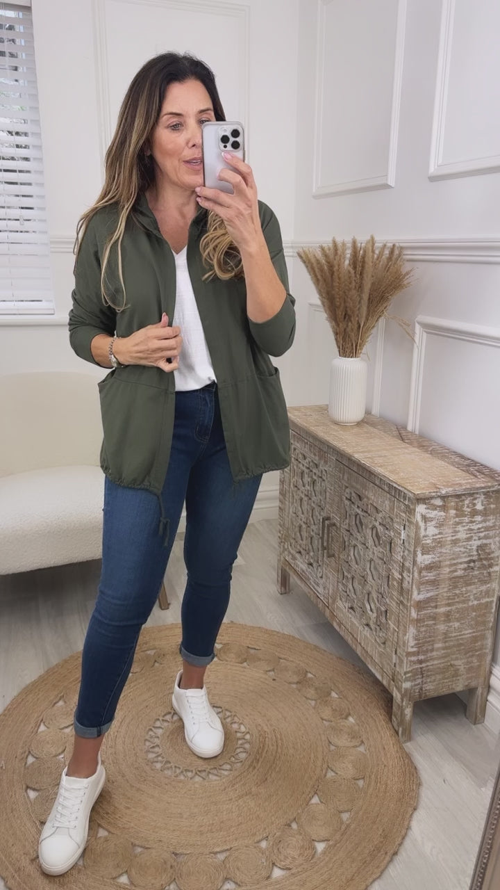 Carly Khaki Cotton Cover Up