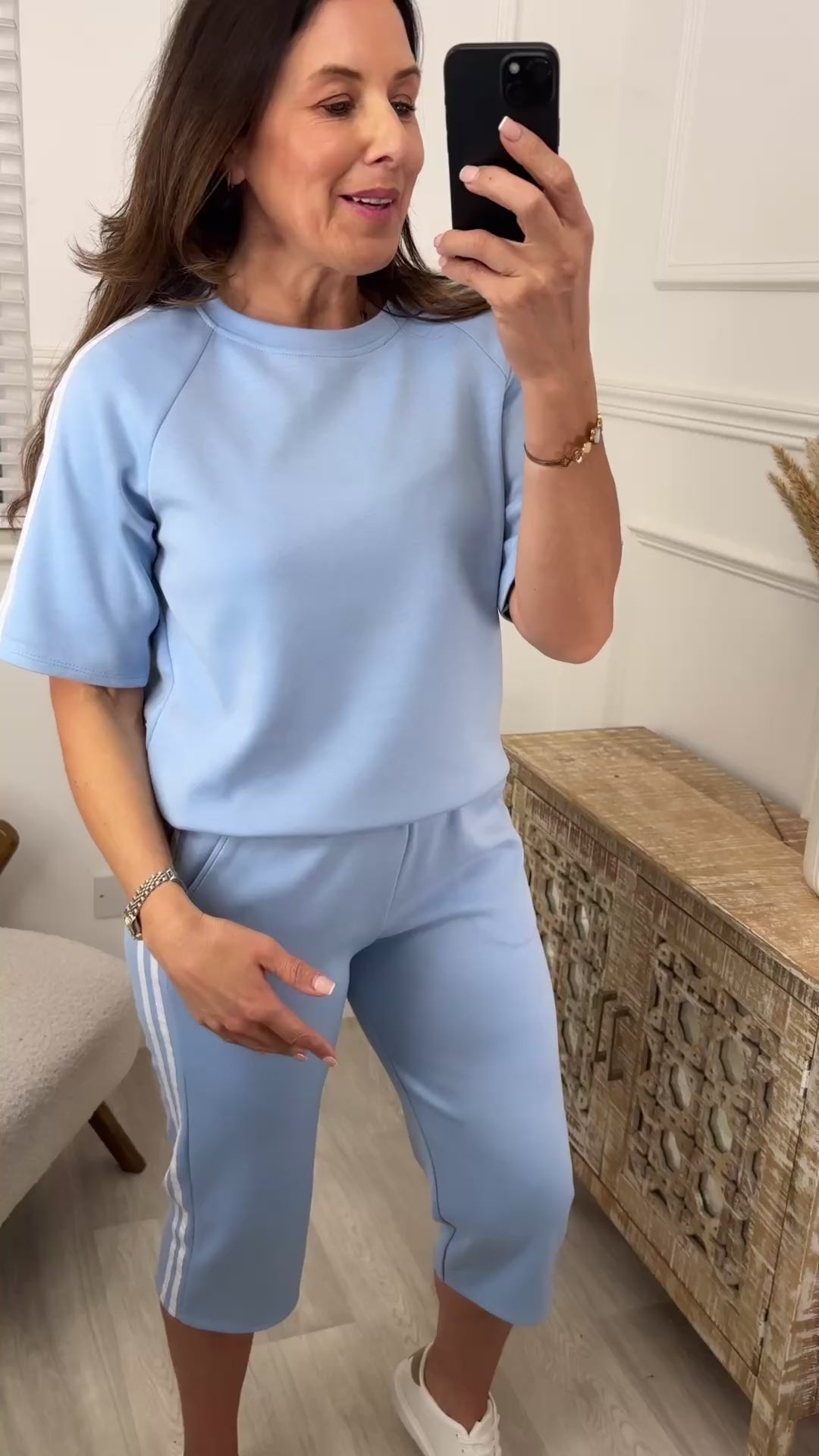 Sandy Baby Blue Short Sleeve Set