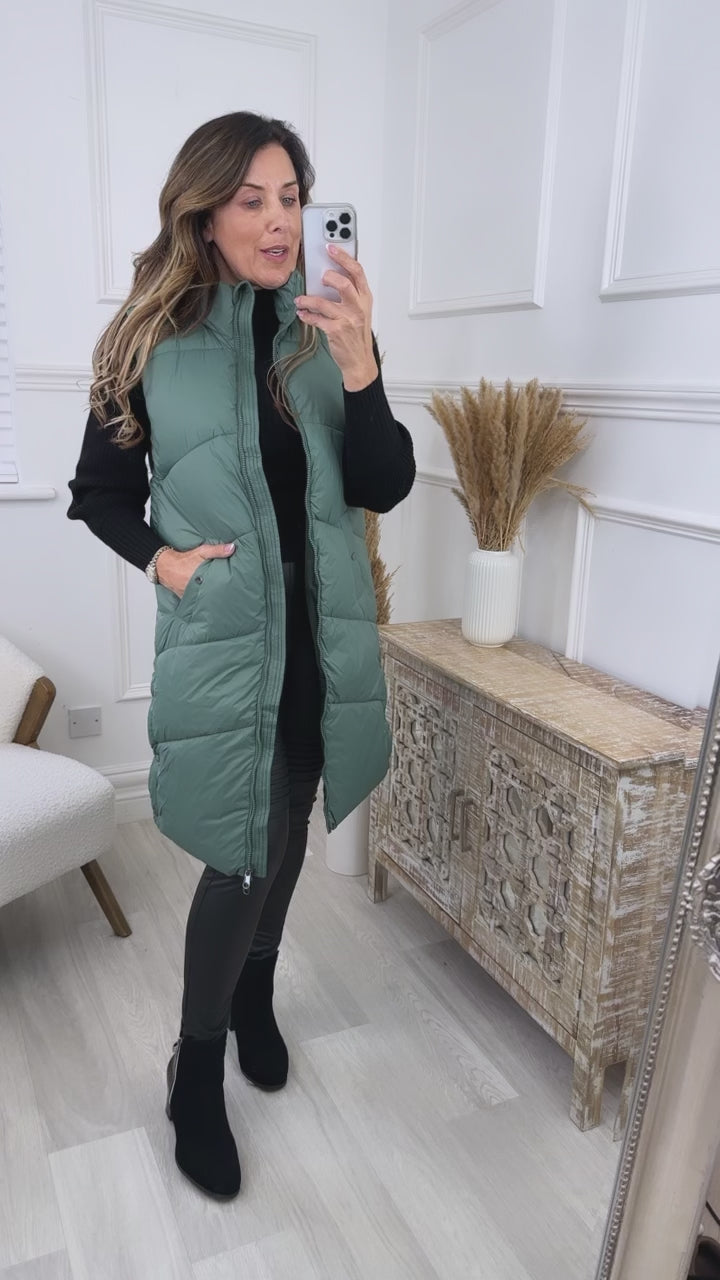 Uppsala Dark Green Padded Gilet