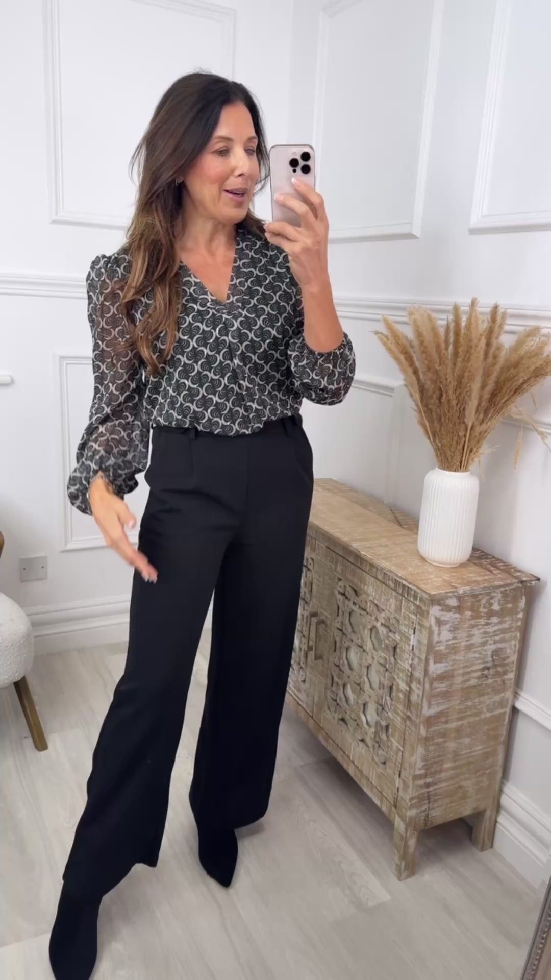 Shayla Black Patterned Blouse