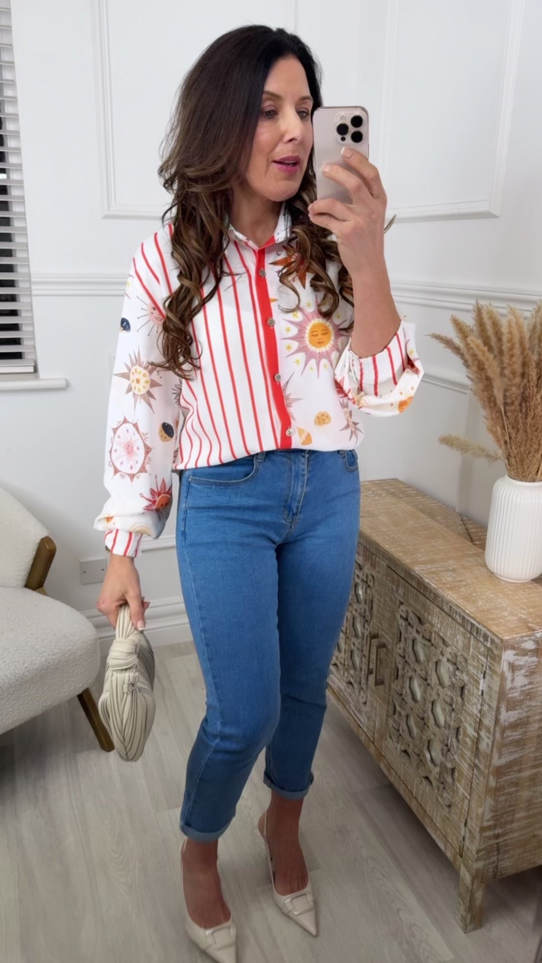Lee-Ann Orange Print Shirt