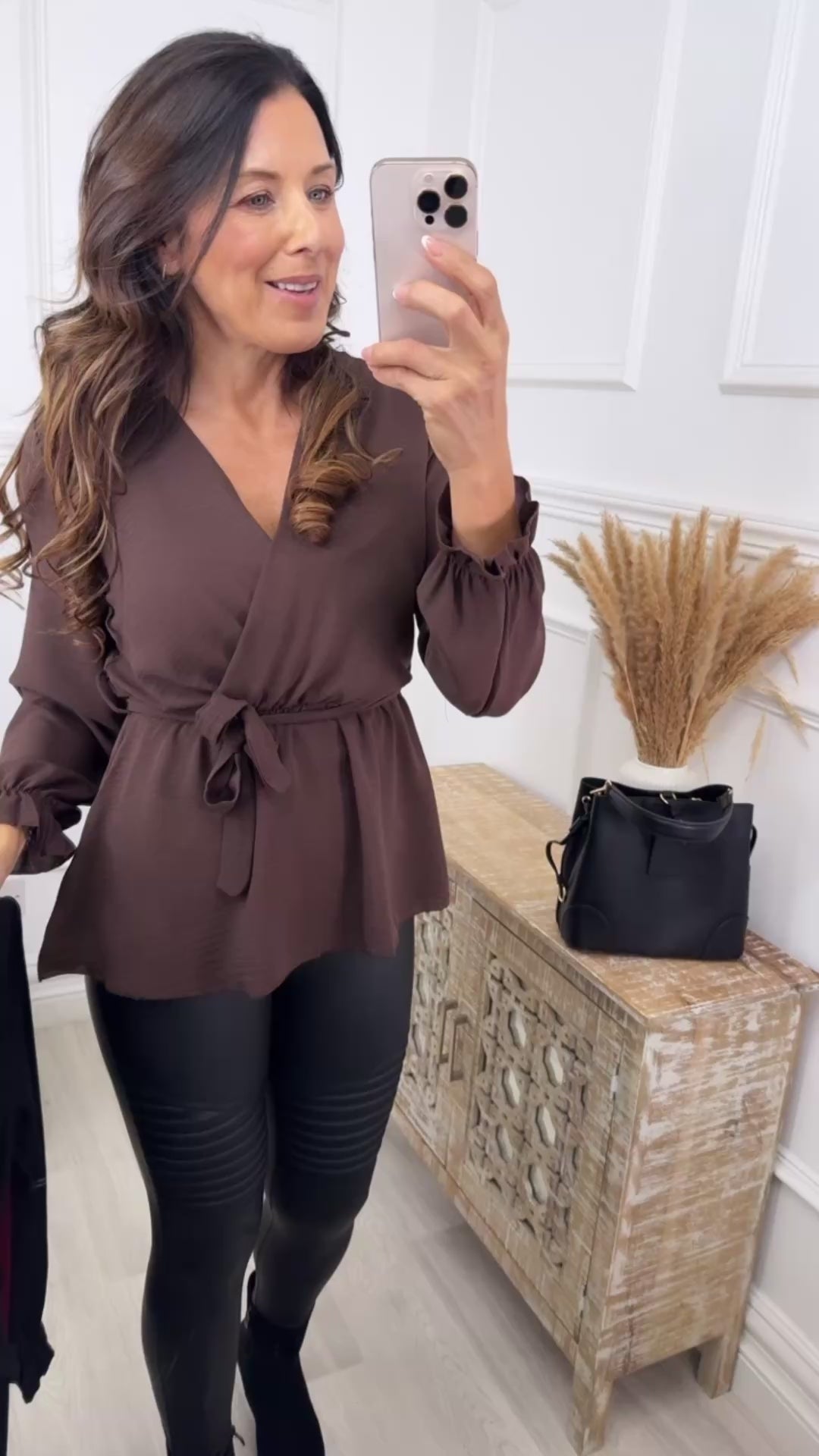 Marcel Brown Wrap Blouse