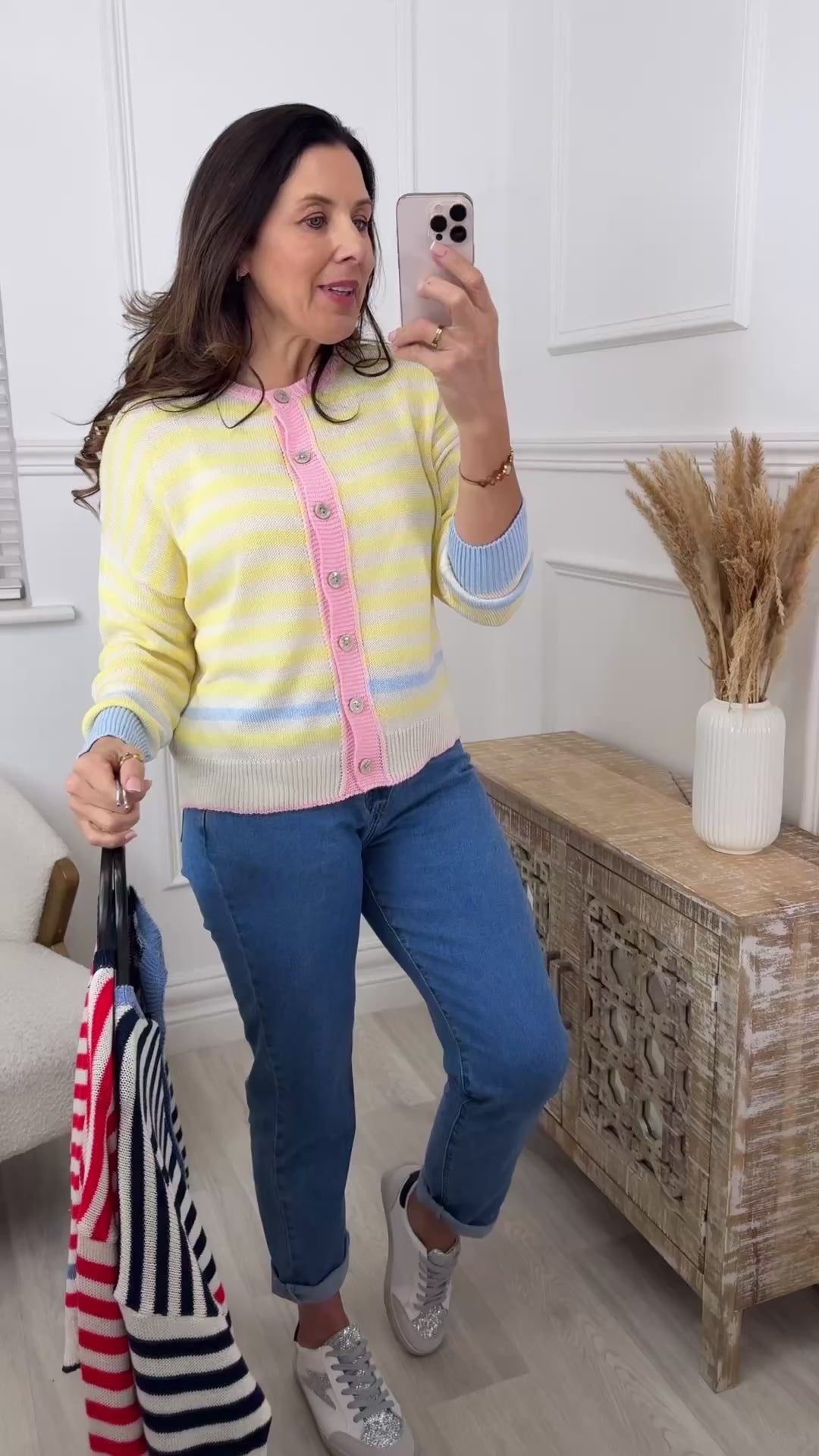 Aurelia Yellow Striped Cardigan