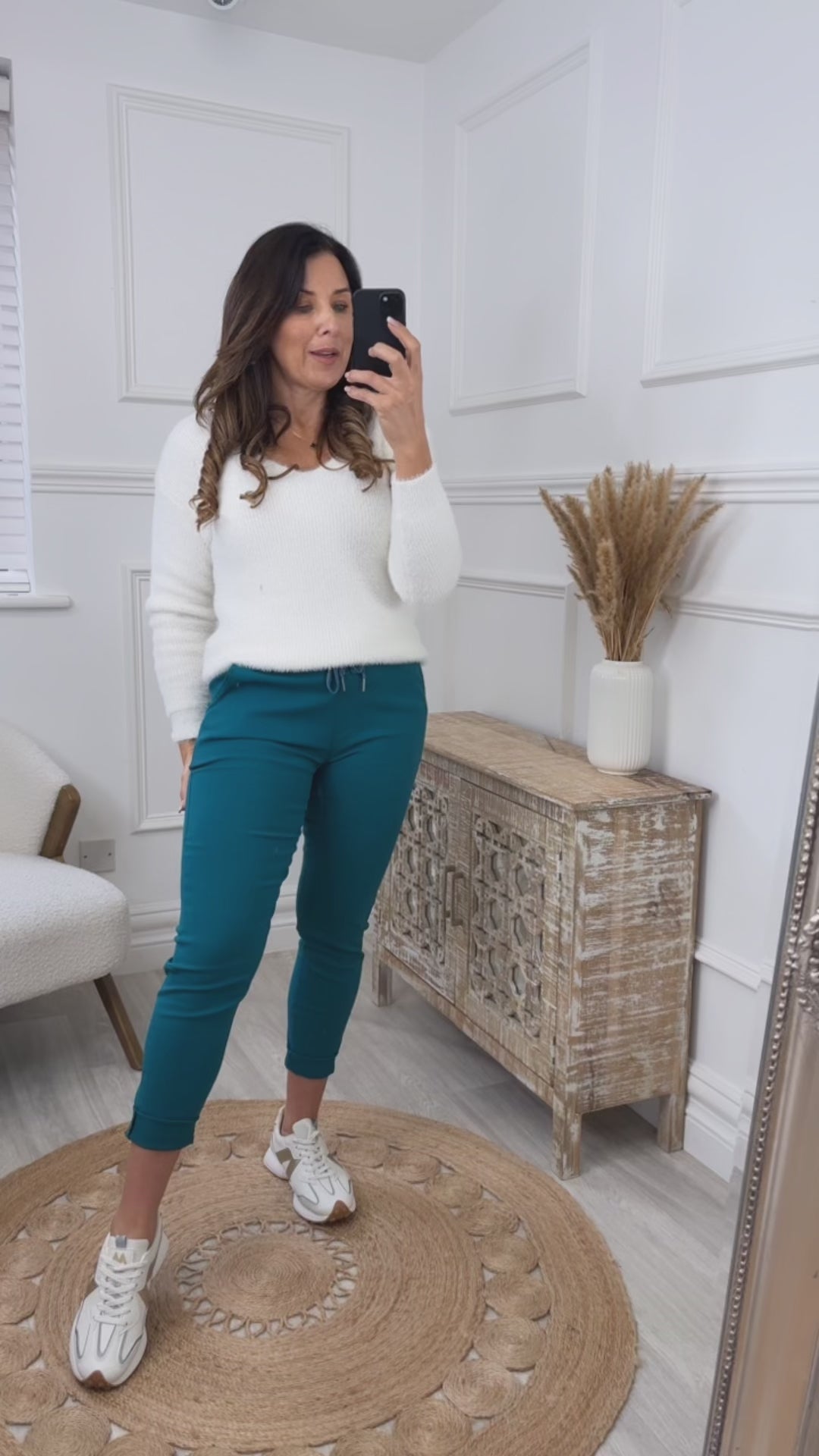 Caroline Teal Chino Joggers