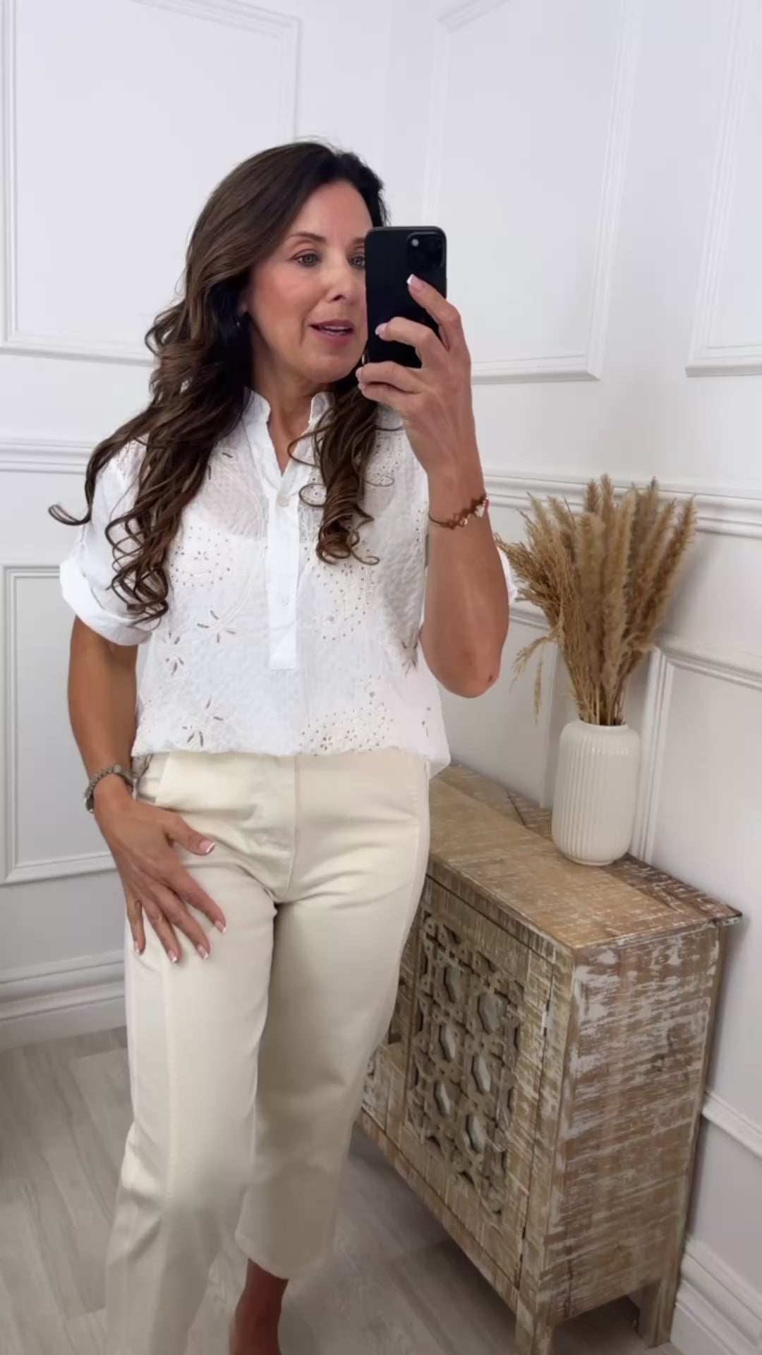 Dafna White Embroidered Blouse