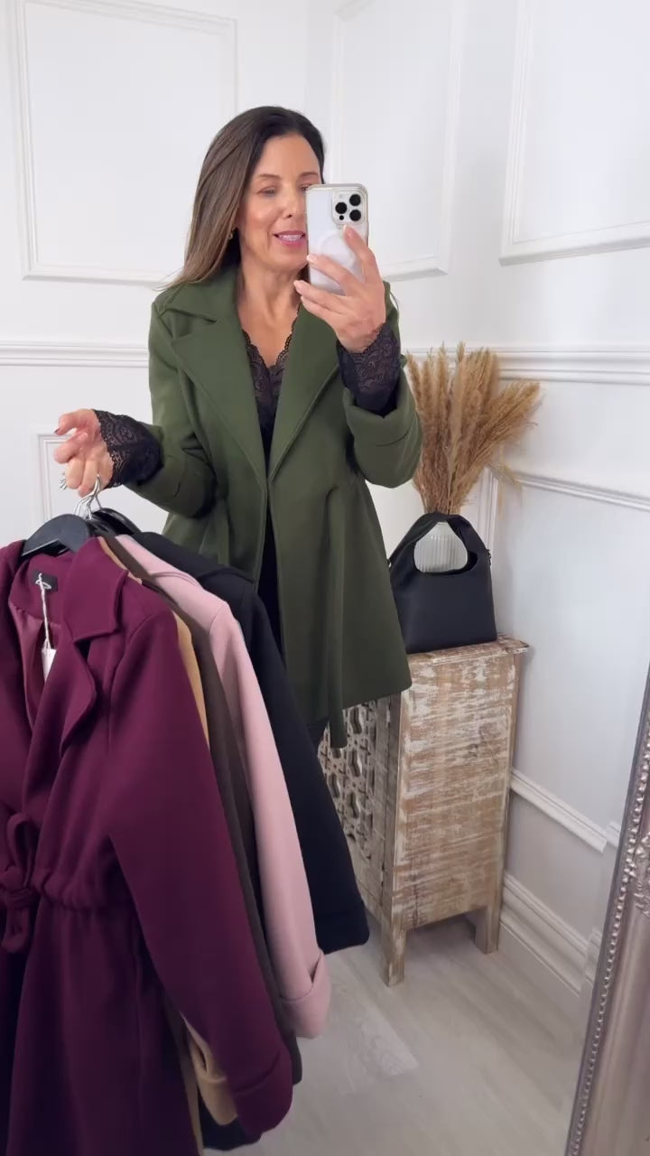 Rosie Khaki Belted Jacket