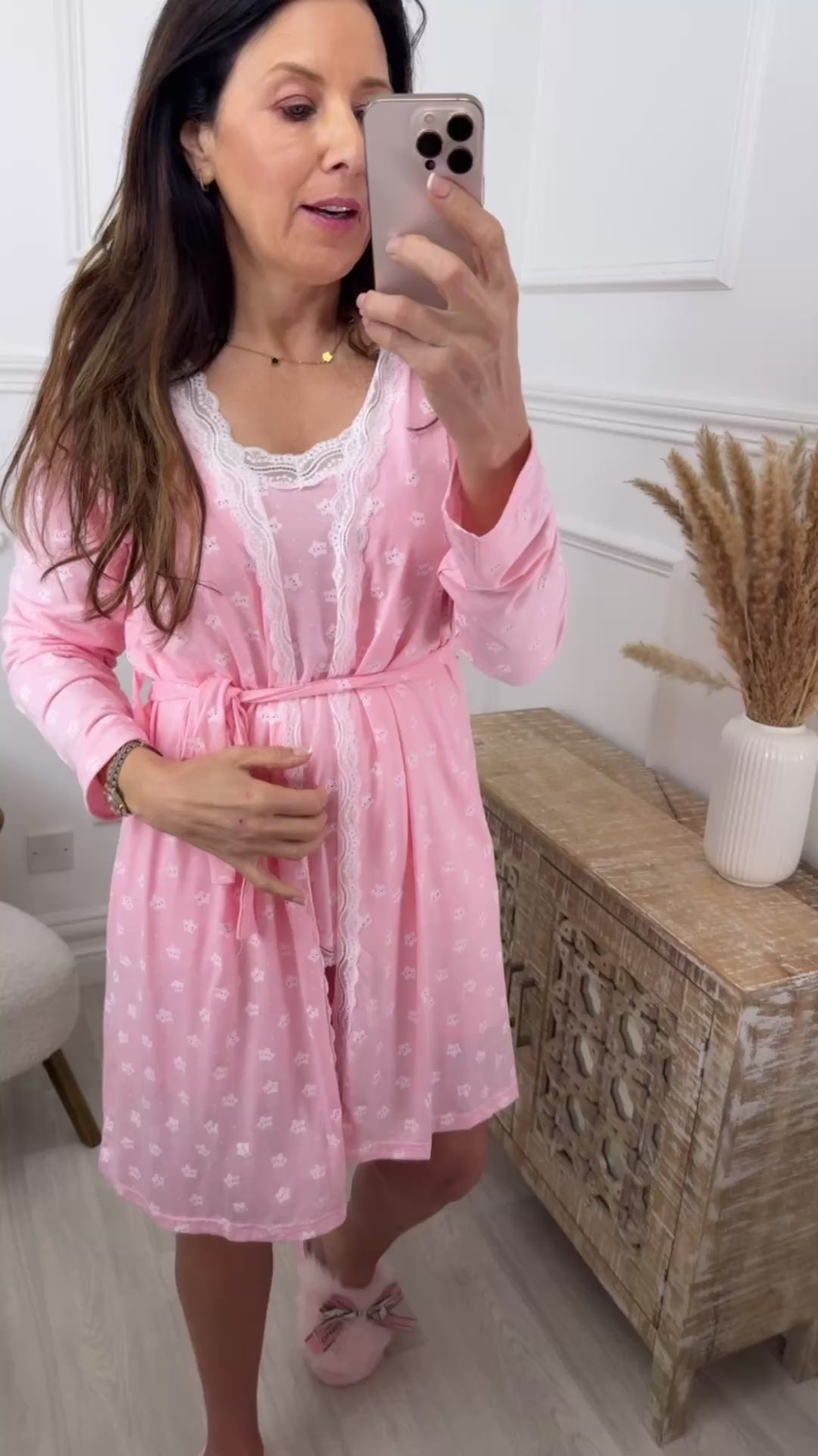 Thea Pink Three-Piece Set