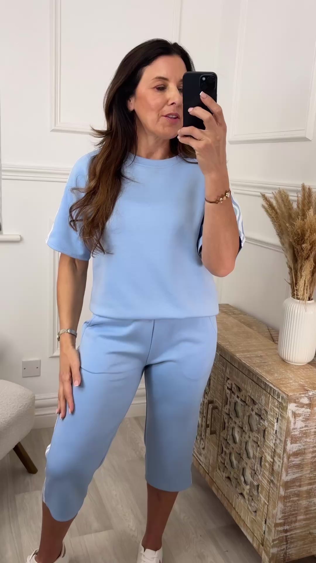 Sandy Baby Blue Short Sleeve Set