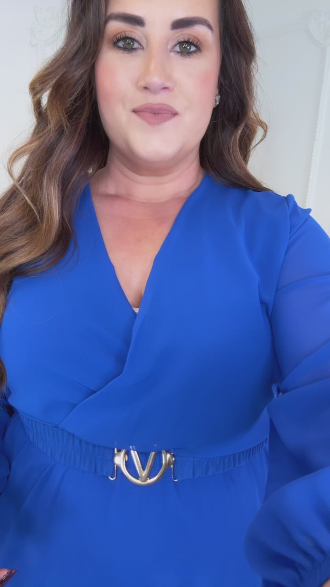 Marlowe Royal Blue Wrap Mini Dress