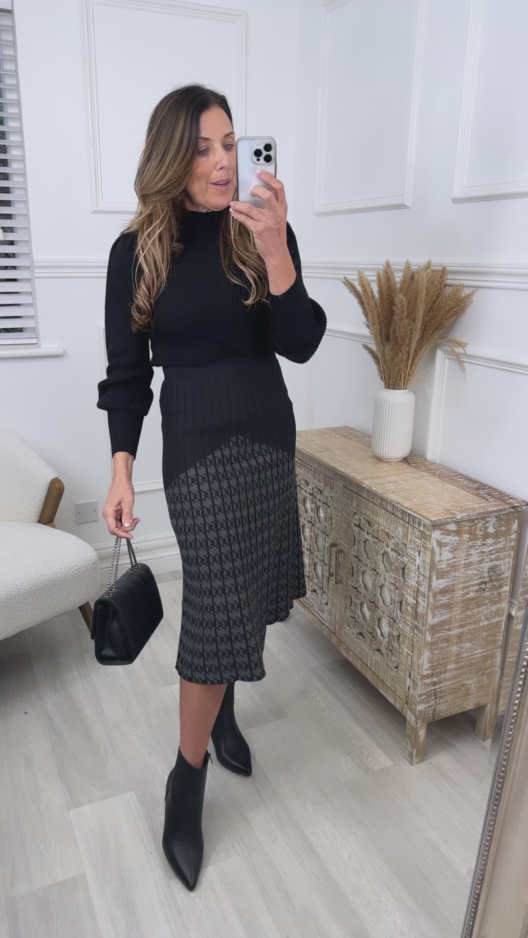 Tabitha Grey A-Line Midi Skirt