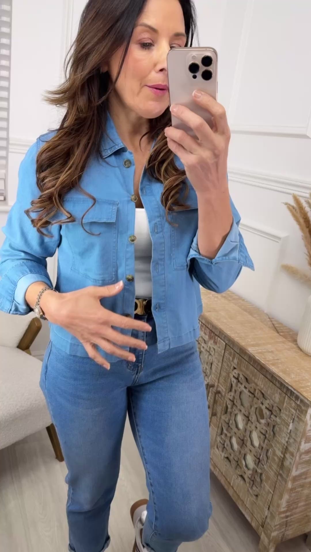 Lolita Blue Denim Cropped Shirt