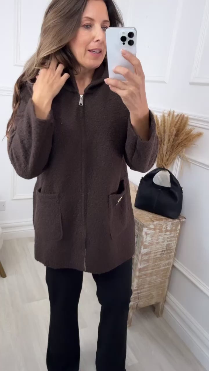 Kylie Brown Hooded Coatigan