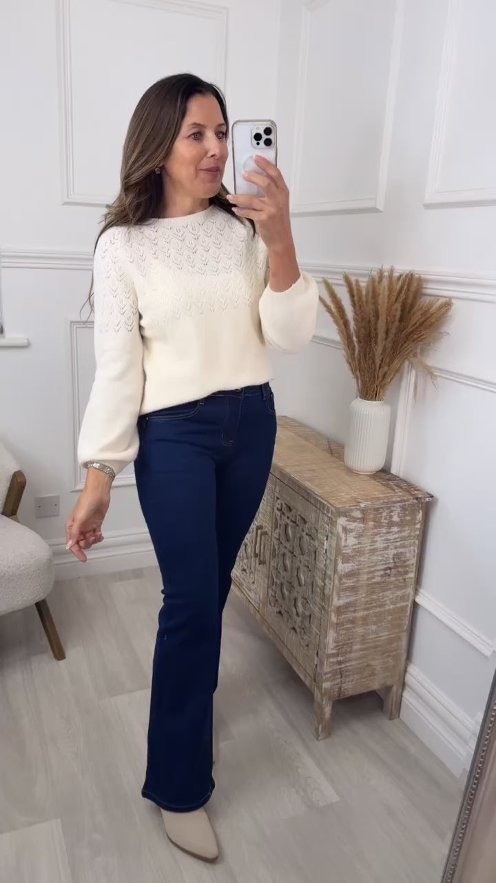 Lainey Beige Long Sleeved Jumper