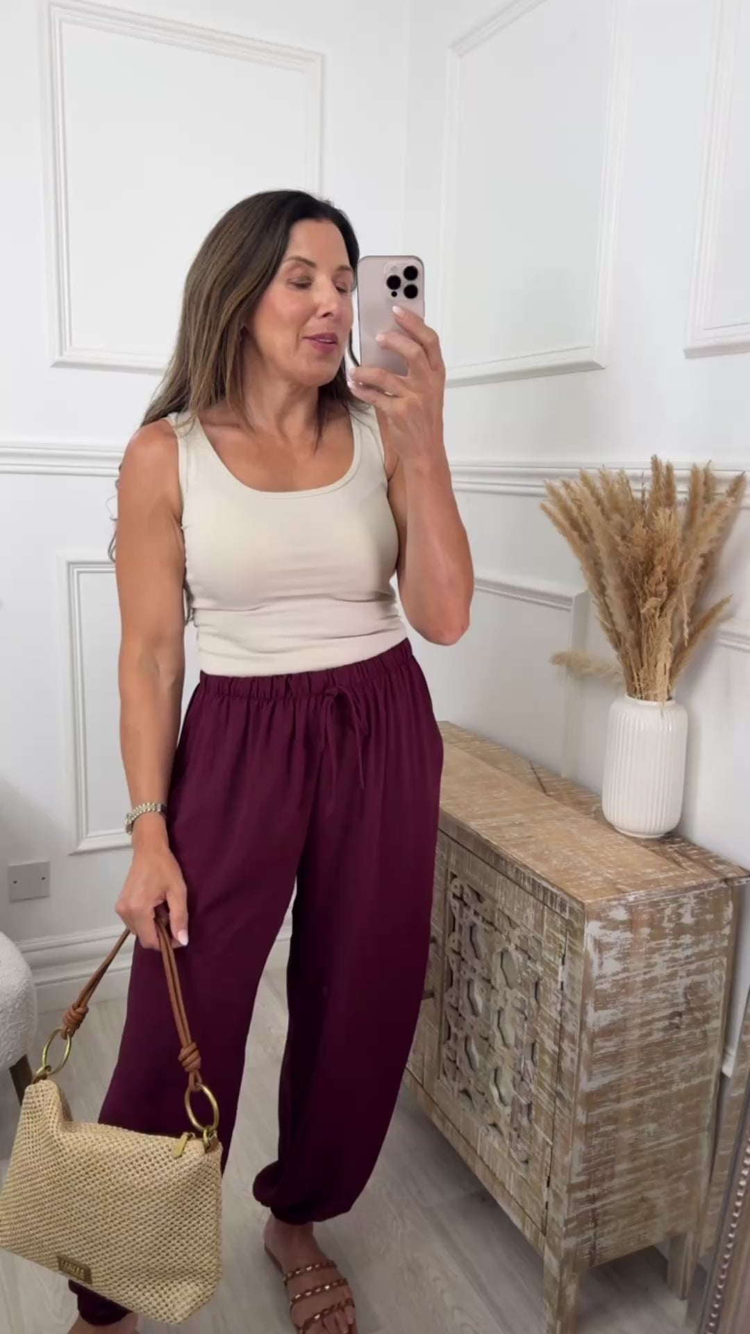 🖤Pre Order🖤 Trudy WIne Elasticated Cuff Pants