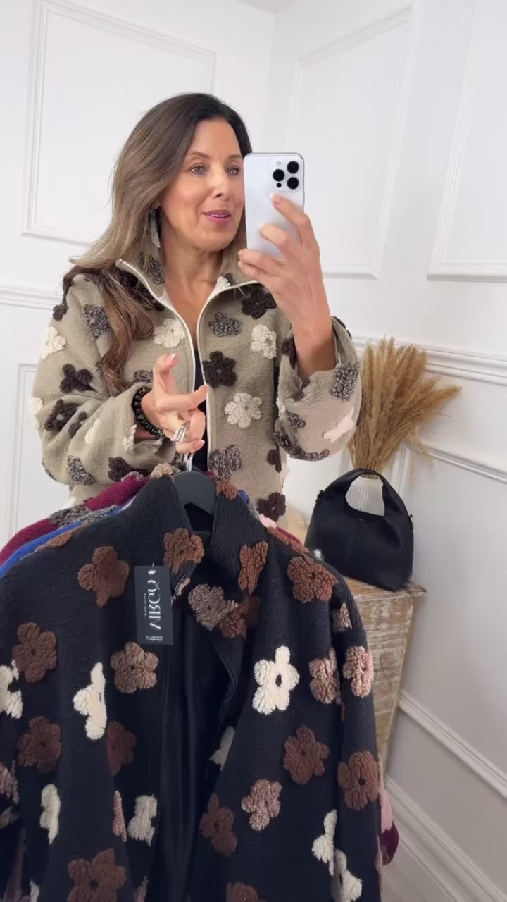 Zelda Taupe Fleece Jacket