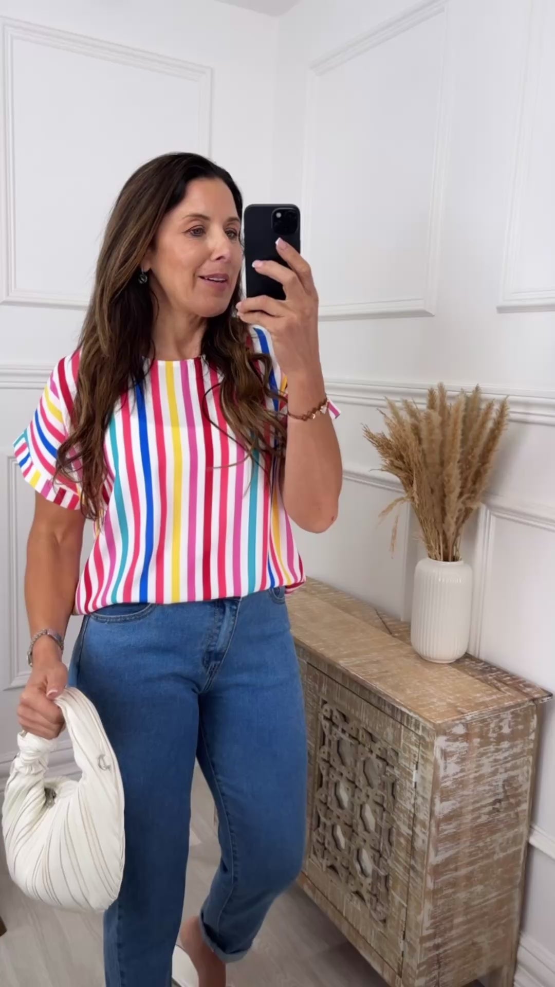 Camilla White Striped T-Shirt