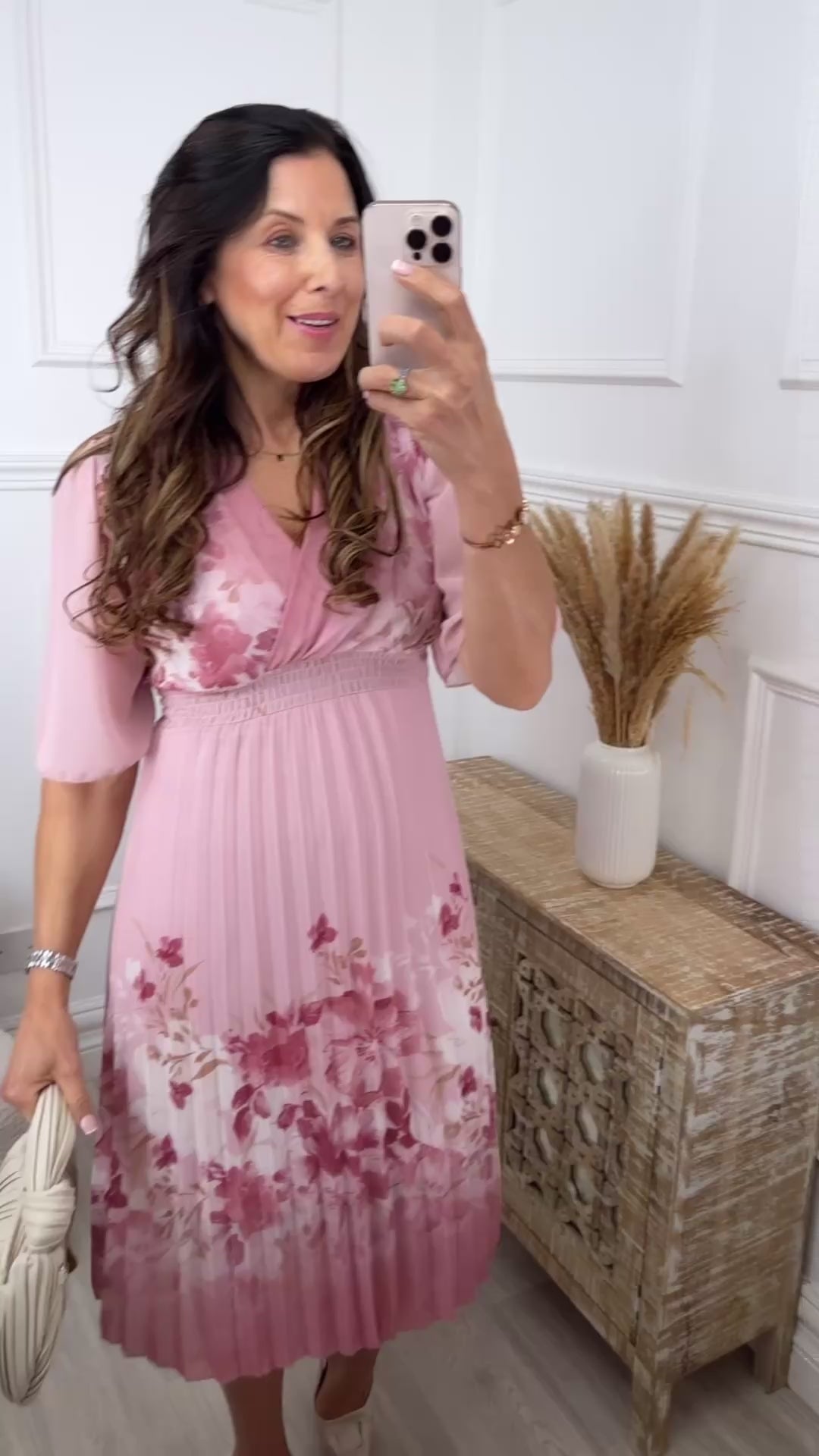 Raya Pink Floral Print Wrap Dress