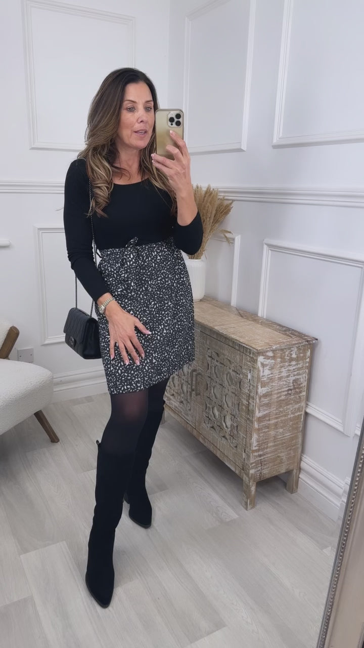 Belina Black 2 in 1 Midi Dress