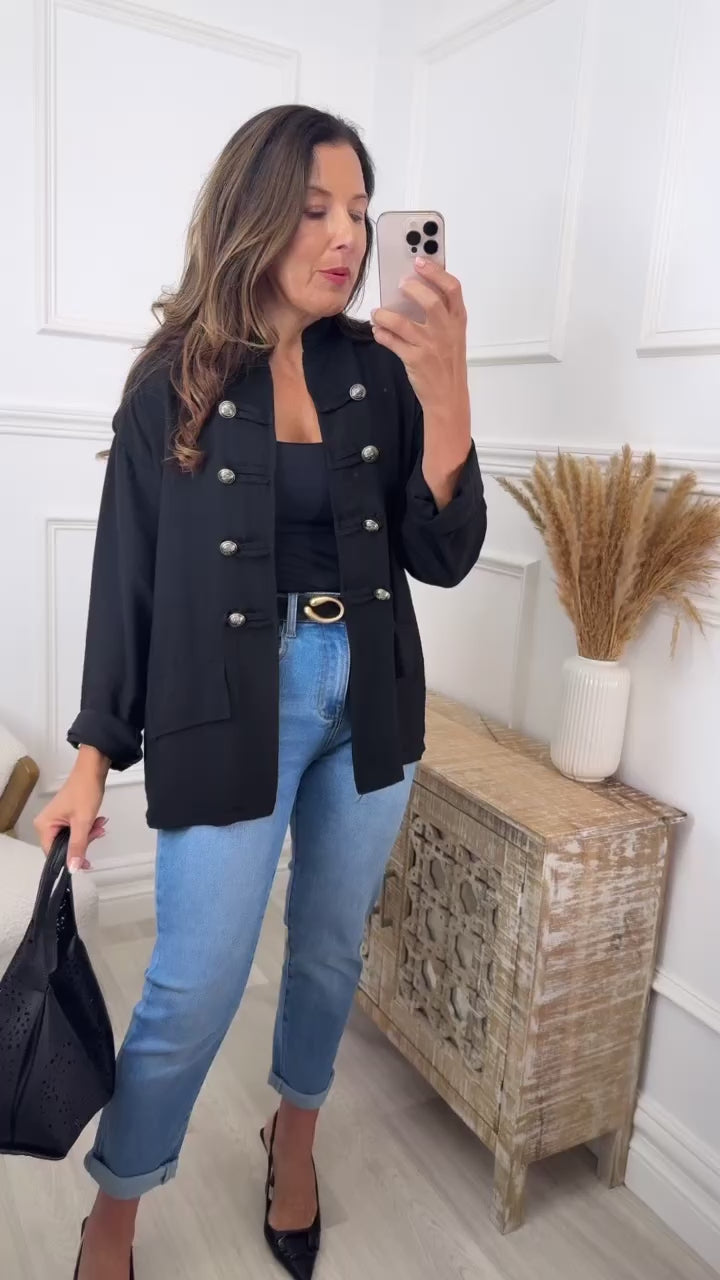 Triona Black Lightweight Jacket