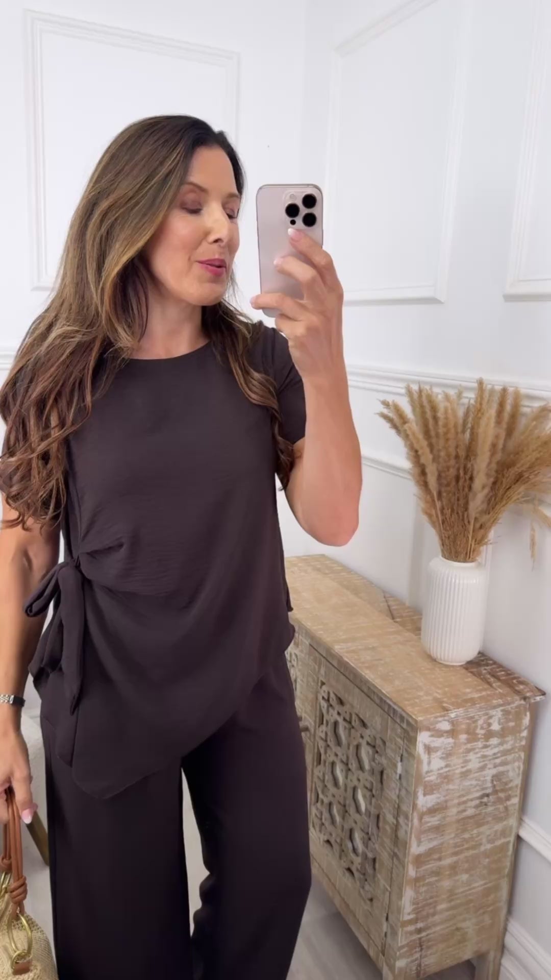 Siofra Brown Tie Side Set