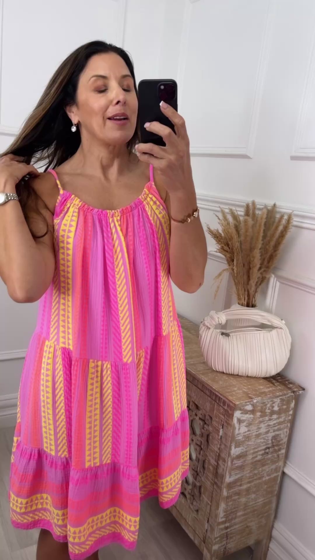 Phoebe Pink Mini Sun Dress