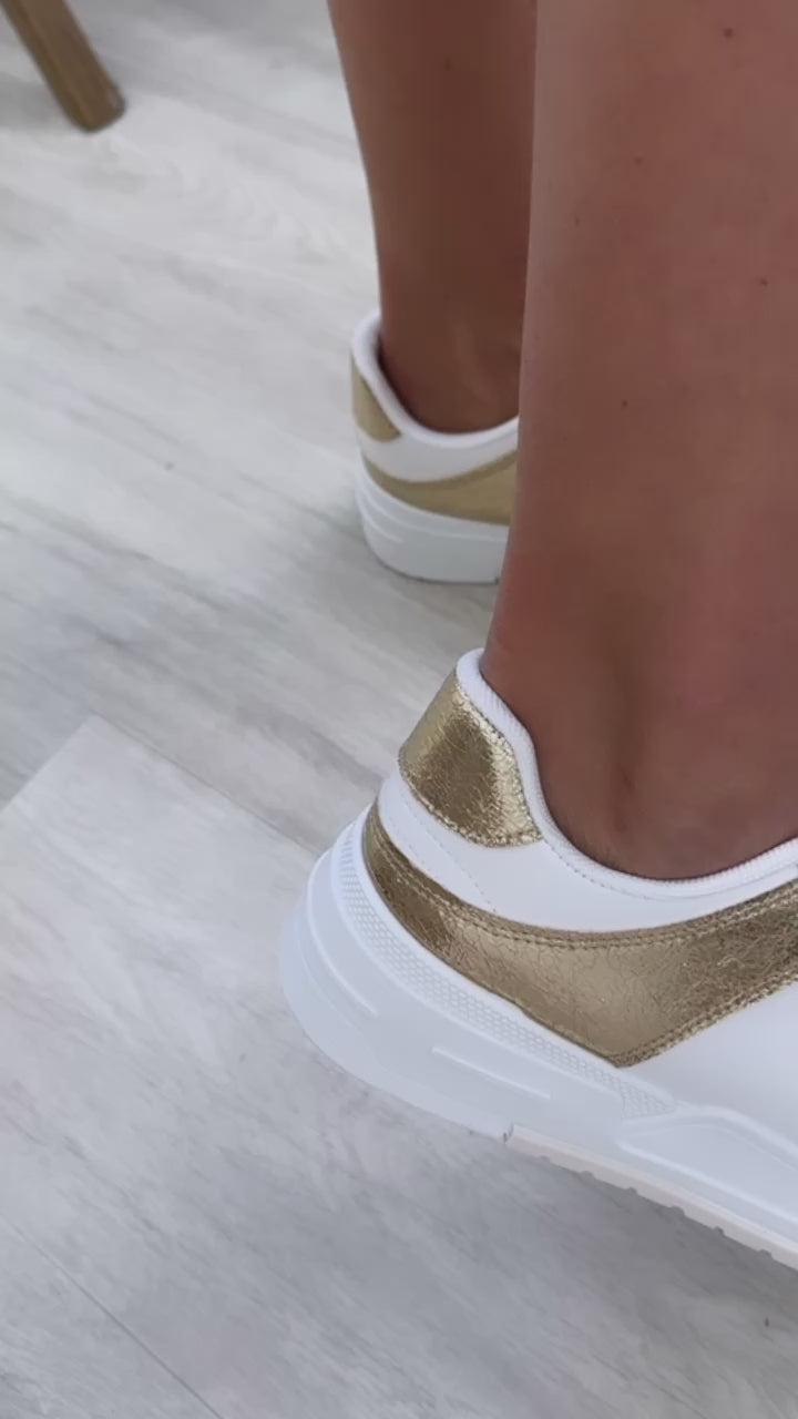 Teodora Gold Bee Detail Trainers